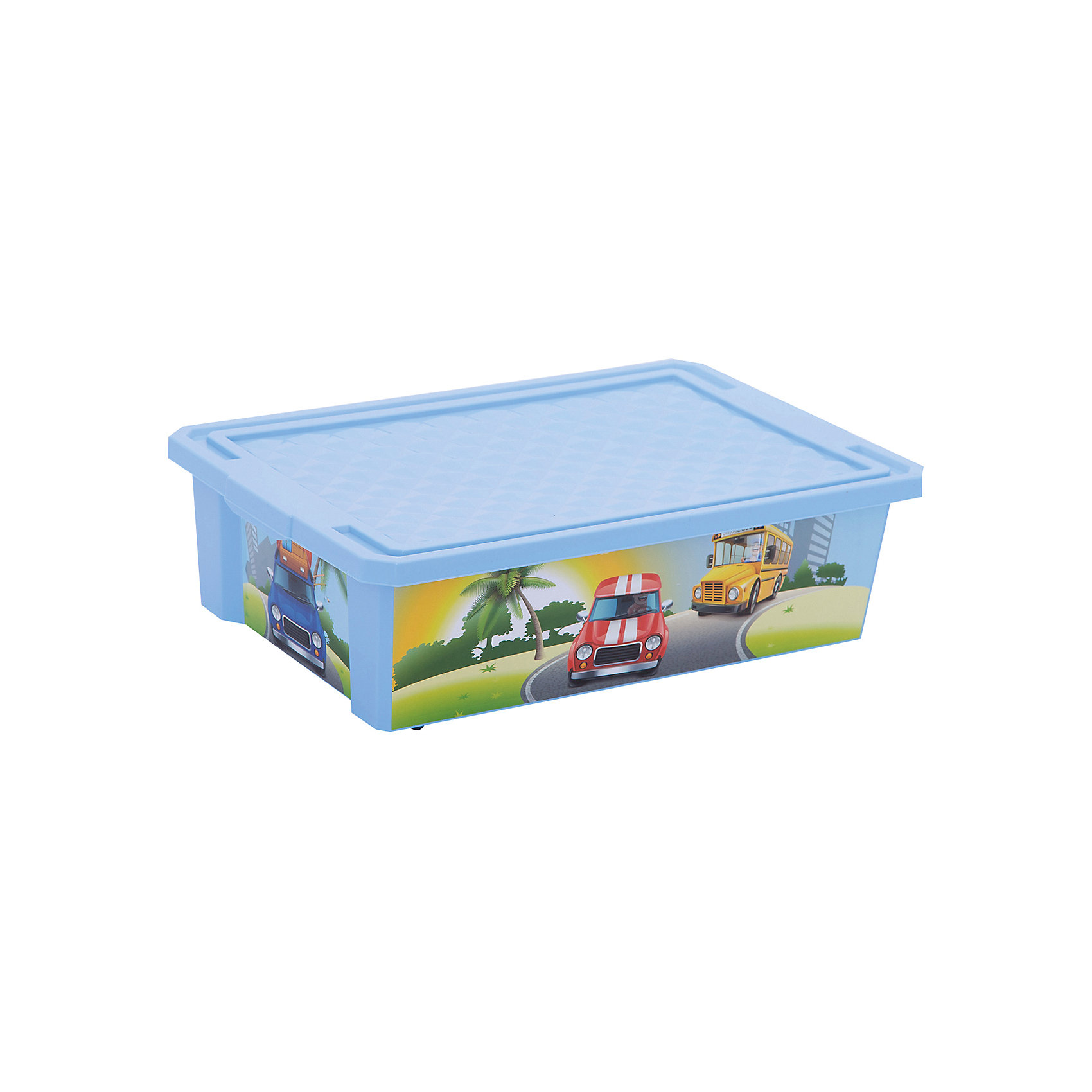 Ящик для хранения игрушек X-BOX City Cars 30л на колесах, Little Angel, голубой Ящик для хранения игрушек X-BOX City Cars 30л на колесах, Little Angel, голубойПорядок в детской<br>Ящик для хранения игрушек X-BOX City Cars 30 л на колесах, Little Angel, голубой изготовлен отечественным производителем . Выполненный из высококачественного пластика, устойчивого к внешним повреждениям и изменению цвета, ящик станет не только необходимым предметом для хранения детских игрушек и принадлежностей, но и украсит детскую комнату своим ярким дизайном. Он выполнен в голубом цвете, по бокам нанесены устойчивые к повреждению картинки городского транспорта. Ящик оснащен крышкой, что защитит хранящиеся в нем предметы от пыли. Ящик оснащен колесиками, что позволяет его легко передвигать по помещению даже ребенку.<br>Ящик для хранения игрушек X-BOX City Cars 30 л на колесах, Little Angel, голубой достаточно прост в уходе, его можно протирать влажной губкой или мыть в теплой воде. <br><br>Дополнительная информация:<br><br>- Предназначение: для дома<br>- Цвет: голубой<br>- Пол: для мальчика<br>- Материал: пластик<br>- Размер (Д*Ш*В): 61*40,5*19,3 см<br>- Объем: 30 л<br>- Вес: 1 кг 314 г<br>- Особенности ухода: разрешается мыть теплой водой<br><br>Подробнее:<br><br>• Для детей в возрасте: от 2 лет и до 7 лет<br>• Страна производитель: Россия<br>• Торговый бренд: Little Angel<br><br>Ящик для хранения игрушек X-BOX City Cars 30 л на колесах, Little Angel, голубой можно купить в нашем интернет-магазине.<br><br>Ширина мм: 610<br>Глубина мм: 405<br>Высота мм: 193<br>Вес г: 1314<br>Возраст от месяцев: 24<br>Возраст до месяцев: 84<br>Пол: Мужской<br>Возраст: Детский<br>SKU: 4881778