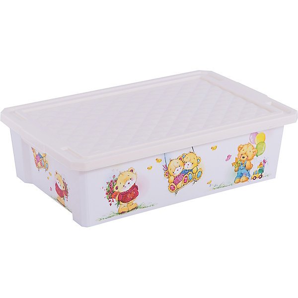 Ящик для хранения игрушек X-BOX Bears 30л на колесах, Little Angel, слоновая кость Ящик для хранения игрушек X-BOX Bears 30л на колесах, Little Angel, слоновая костьЯщики для игрушек<br>Ящик для хранения игрушек X-BOX Bears 30 л на колесах, Little Angel, слоновая кость изготовлен отечественным производителем . Выполненный из высококачественного пластика, устойчивого к внешним повреждениям и изменению цвета, ящик станет не только необходимым предметом для хранения детских игрушек и принадлежностей, но и украсит детскую комнату своим ярким дизайном. Он выполнен в цвете слоновой кости, по бокам нанесены устойчивые к повреждению изображения медвежат. Ящик оснащен крышкой, что защитит хранящиеся в нем предметы от пыли. Ящик оснащен колесиками, что позволяет его легко передвигать по помещению даже ребенку.<br>Ящик для хранения игрушек X-BOX Bears 30 л на колесах, Little Angel, слоновая кость достаточно прост в уходе, его можно протирать влажной губкой или мыть в теплой воде. <br><br>Дополнительная информация:<br><br>- Предназначение: для дома<br>- Цвет: слоновая кость, розовый<br>- Пол: для девочки<br>- Материал: пластик<br>- Размер (Д*Ш*В): 61*40,5*19,3 см<br>- Объем: 30 л<br>- Вес: 1 кг 314 г<br>- Особенности ухода: разрешается мыть теплой водой<br><br>Подробнее:<br><br>• Для детей в возрасте: от 2 лет и до 7 лет<br>• Страна производитель: Россия<br>• Торговый бренд: Little Angel<br><br>Ящик для хранения игрушек X-BOX Bears 30 л на колесах, Little Angel, слоновая кость можно купить в нашем интернет-магазине.<br><br>Ширина мм: 610<br>Глубина мм: 405<br>Высота мм: 193<br>Вес г: 1314<br>Возраст от месяцев: 24<br>Возраст до месяцев: 84<br>Пол: Унисекс<br>Возраст: Детский<br>SKU: 4881779