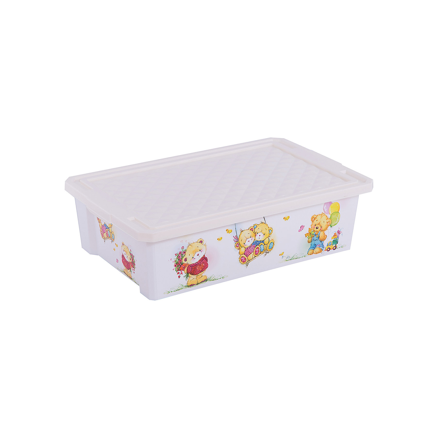 Ящик для хранения игрушек X-BOX Bears 30л на колесах, Little Angel, слоновая кость Ящик для хранения игрушек X-BOX Bears 30л на колесах, Little Angel, слоновая костьПорядок в детской<br>Ящик для хранения игрушек X-BOX Bears 30 л на колесах, Little Angel, слоновая кость изготовлен отечественным производителем . Выполненный из высококачественного пластика, устойчивого к внешним повреждениям и изменению цвета, ящик станет не только необходимым предметом для хранения детских игрушек и принадлежностей, но и украсит детскую комнату своим ярким дизайном. Он выполнен в цвете слоновой кости, по бокам нанесены устойчивые к повреждению изображения медвежат. Ящик оснащен крышкой, что защитит хранящиеся в нем предметы от пыли. Ящик оснащен колесиками, что позволяет его легко передвигать по помещению даже ребенку.<br>Ящик для хранения игрушек X-BOX Bears 30 л на колесах, Little Angel, слоновая кость достаточно прост в уходе, его можно протирать влажной губкой или мыть в теплой воде. <br><br>Дополнительная информация:<br><br>- Предназначение: для дома<br>- Цвет: слоновая кость, розовый<br>- Пол: для девочки<br>- Материал: пластик<br>- Размер (Д*Ш*В): 61*40,5*19,3 см<br>- Объем: 30 л<br>- Вес: 1 кг 314 г<br>- Особенности ухода: разрешается мыть теплой водой<br><br>Подробнее:<br><br>• Для детей в возрасте: от 2 лет и до 7 лет<br>• Страна производитель: Россия<br>• Торговый бренд: Little Angel<br><br>Ящик для хранения игрушек X-BOX Bears 30 л на колесах, Little Angel, слоновая кость можно купить в нашем интернет-магазине.<br><br>Ширина мм: 610<br>Глубина мм: 405<br>Высота мм: 193<br>Вес г: 1314<br>Возраст от месяцев: 24<br>Возраст до месяцев: 84<br>Пол: Унисекс<br>Возраст: Детский<br>SKU: 4881779