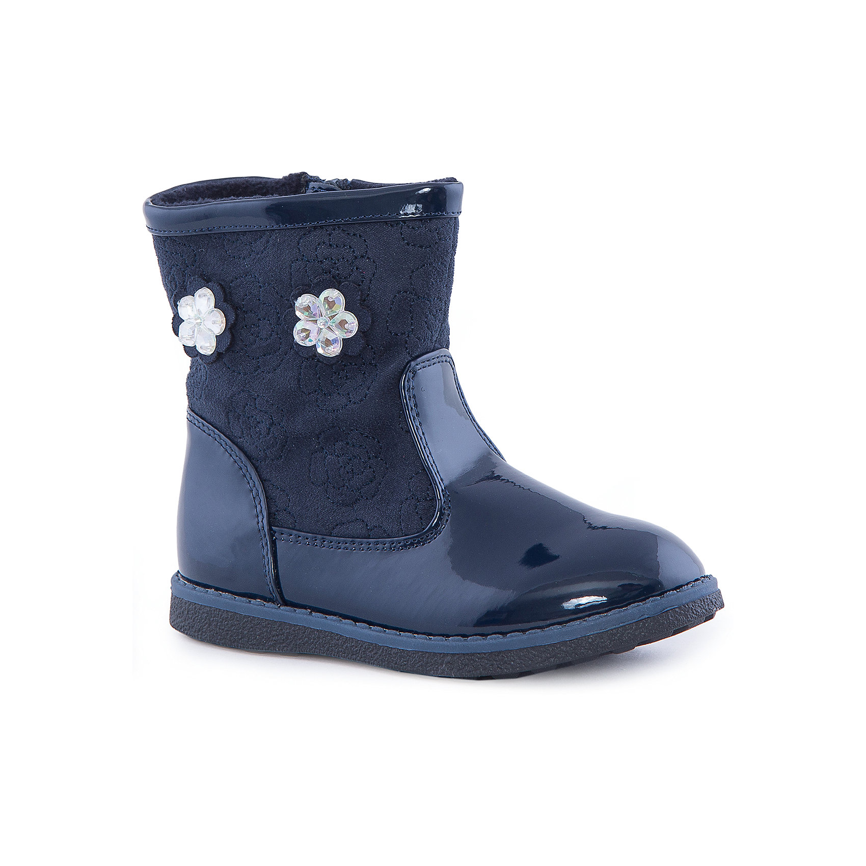 Сапоги для девочки Indigo kids Сапоги для девочки Indigo kidsОбувь для малышей<br>Состав:<br>Материал верха: Кожа искусственная<br>Материал подклада: Байка<br><br>Ширина мм: 257<br>Глубина мм: 180<br>Высота мм: 130<br>Вес г: 420<br>Цвет: синий<br>Возраст от месяцев: 12<br>Возраст до месяцев: 15<br>Пол: Женский<br>Возраст: Детский<br>Размер: 21,26,22,23,24,25<br>SKU: 4885874