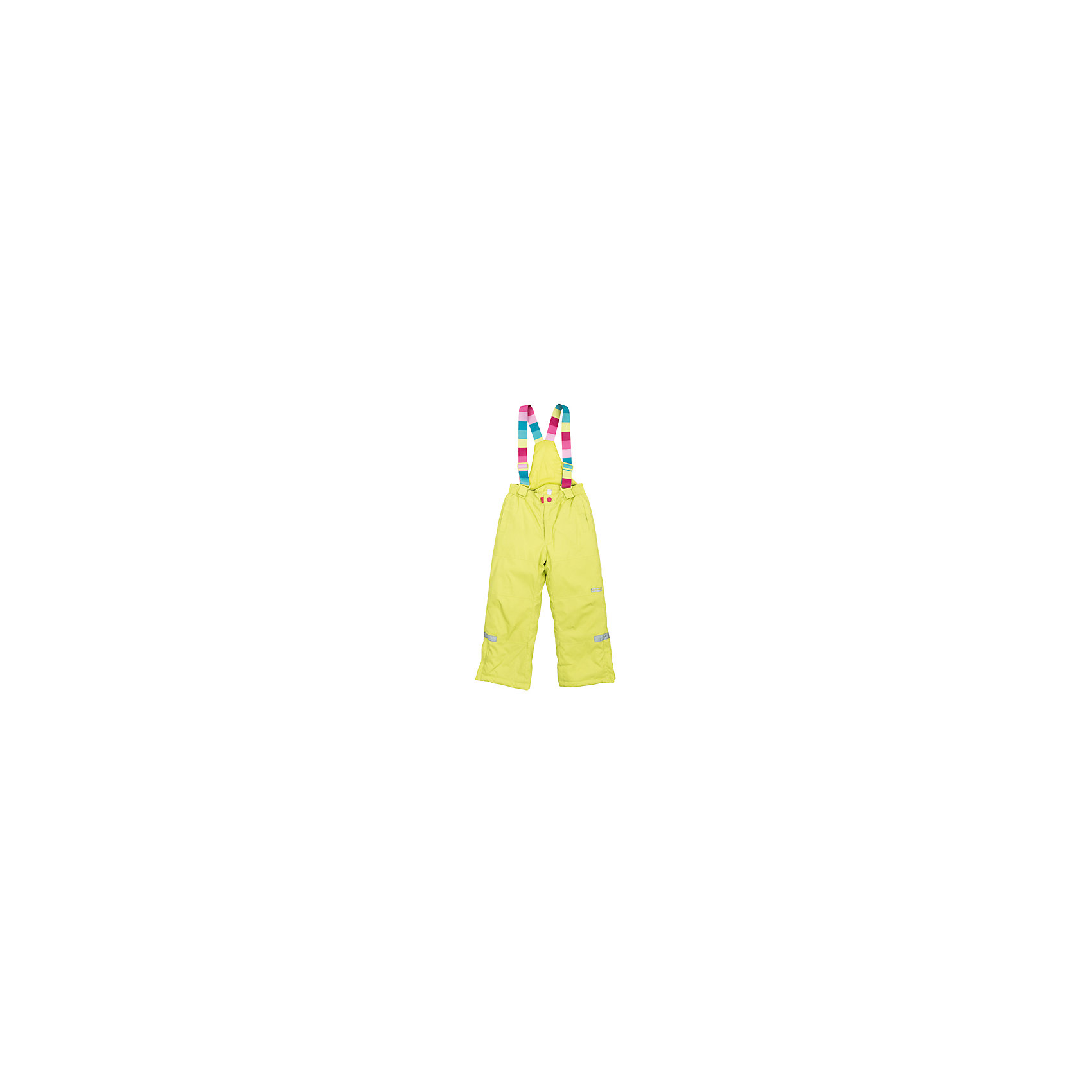 Брюки для девочки PlayToday Брюки для девочки PlayTodayВерхняя одежда<br>Брюки для девочки от известного бренда PlayToday.<br>Яркие утепленные лимонно-лаймовые брюки. По бокам два функциональных кармана со специальным манжетом для защиты от снега. Застегиваются на молнию и кнопку. Пояс на резинке, низ штанишек по бокам застегивается на молнию. Внутри уютная флисовая подкладка. Есть специальный слой - снегозащита, который надевается на сапог. Эластичные принтованные бретели регулируются по длине.<br>Состав:<br>Верх: 100% нейлон, подкладка: 100% полиэстер, наполнитель: 100% полиэстер, 150 г/м2<br><br>Ширина мм: 215<br>Глубина мм: 88<br>Высота мм: 191<br>Вес г: 336<br>Цвет: желтый<br>Возраст от месяцев: 36<br>Возраст до месяцев: 48<br>Пол: Женский<br>Возраст: Детский<br>Размер: 110,116,98,122,104,128<br>SKU: 4897757