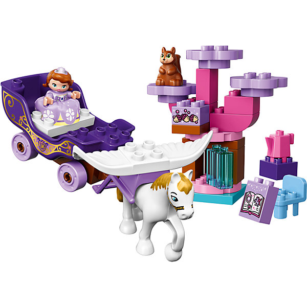 LEGO DUPLO 10822: Волшебная карета Софии Прекрасной LEGO DUPLO 10822: Волшебная карета Софии ПрекраснойКонструкторы Лего<br>Героиню мультфильма София Прекрасная обожает большинство современных девочек, поэтому набор из фигурок и конструктора в этой тематике обязательно обрадует ребенка. Игры с такими комплектами помогают детям развивать воображение, мелкую моторику, логику и творческое мышление.<br>Набор состоит из волшебной кареты Софии, запряжённой её летающим конём, Великим Минимусом. Также здесь есть волшебное дерево с белкой Орешек и другие аксессуары. С таким комплектом можно придумать множество игр!<br><br>Дополнительная информация:<br><br>цвет: разноцветный;<br>размер коробки: 282 x 262 x 76 мм;<br>материал: пластик.<br><br>Комплект Волшебная карета Софии Прекрасной от компании LEGO DUPLO можно купить в нашем магазине.<br><br>Ширина мм: 76<br>Глубина мм: 282<br>Высота мм: 262<br>Вес г: 511<br>Возраст от месяцев: 24<br>Возраст до месяцев: 60<br>Пол: Унисекс<br>Возраст: Детский<br>SKU: 4906925