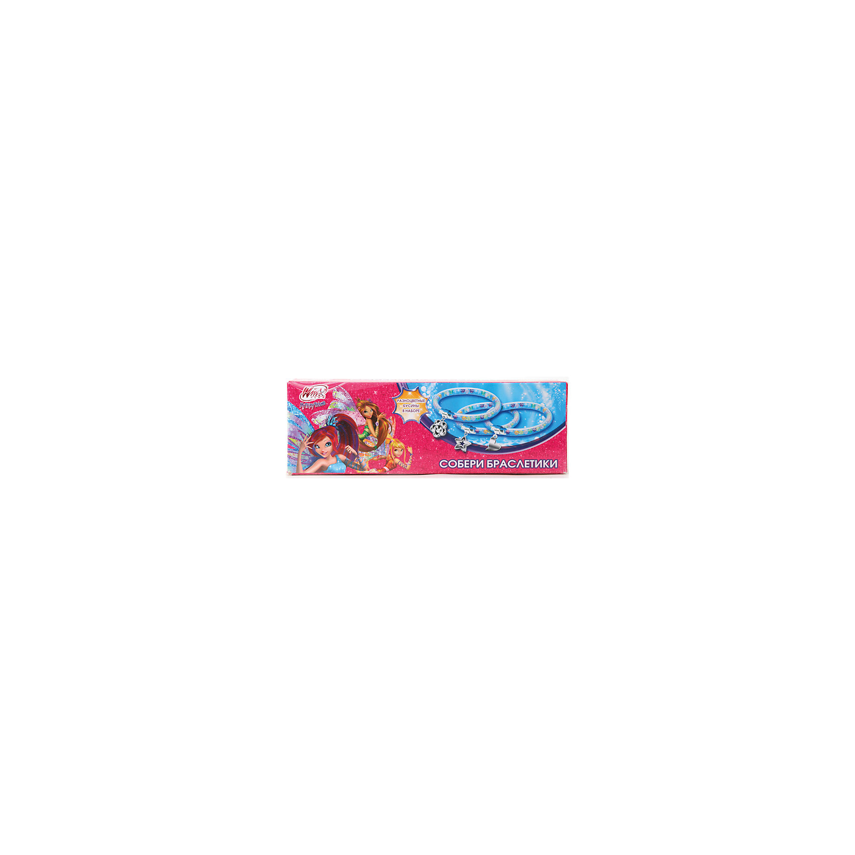 Набор Собери браслетики, Winx Club Набор Собери браслетики, Winx ClubМаленькой любительнице мультфильмов с феями Winx несомненно понравится набор Собери браслетик, ведь с его помощью можно сделать очаровательные украшения в стиле героев полюбившегося мультсериала. В набор входит пластиковая трубочка, в которую можно положить бусины так, как подскажет воображение ребенка. В места соединения крепятся подвески в виде сердечка или звездочки. Отличный подарок для юной принцессы!<br>Дополнительная информация:<br>-в наборе: бисер, металлические подвески, 3 браслета<br>Сказочный персонаж: Winx Club<br>-вес: 100 грамм<br>-размер упаковки: 7x22x4 см<br>Набор Собери браслетики Winx Club можно приобрести в нашем интернет-магазине.<br><br>Ширина мм: 40<br>Глубина мм: 220<br>Высота мм: 70<br>Вес г: 100<br>Возраст от месяцев: 72<br>Возраст до месяцев: 108<br>Пол: Женский<br>Возраст: Детский<br>SKU: 4915426