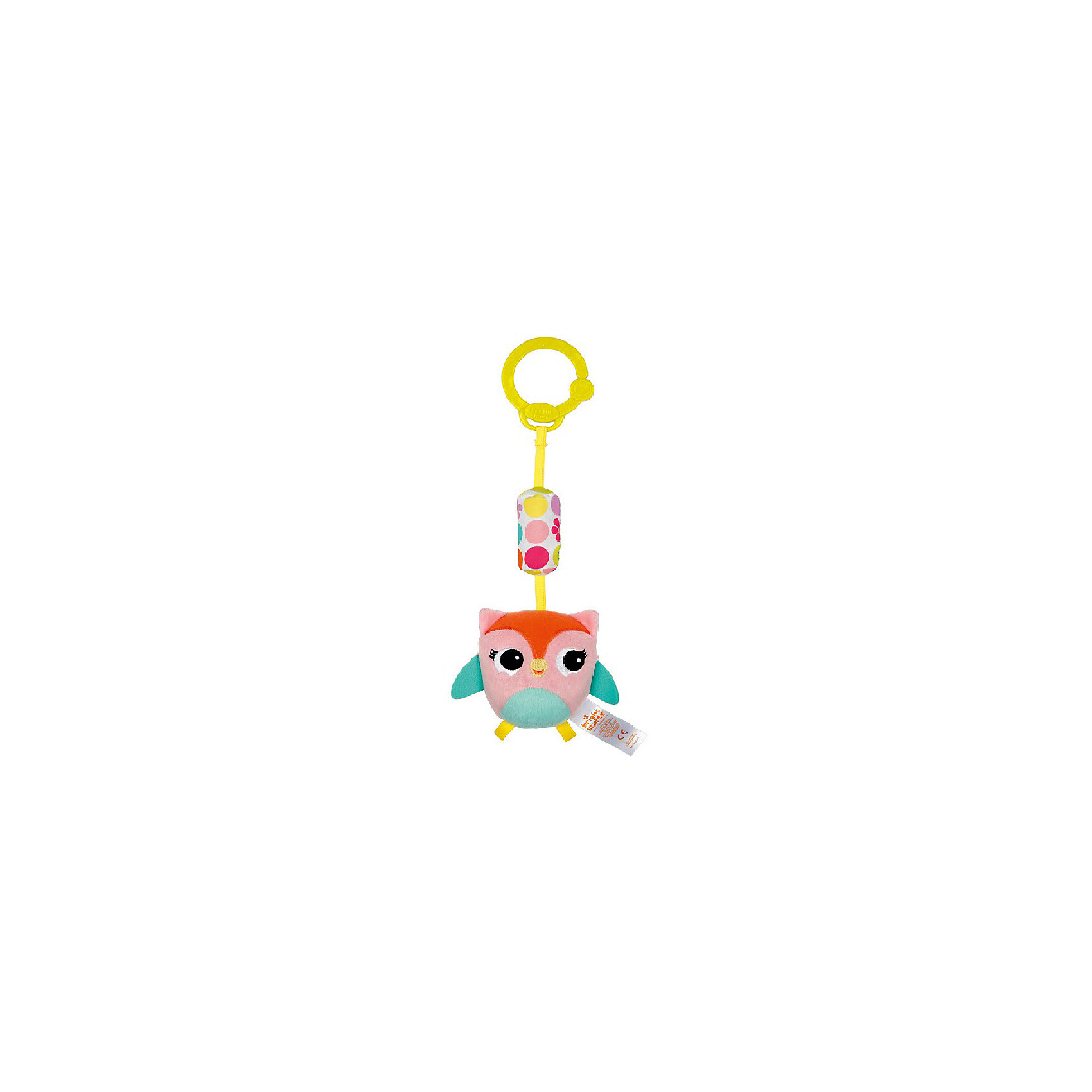 Развивающая игрушка Звонкий дружок, Сова, Bright Starts Развивающая игрушка Звонкий дружок, Сова, Bright StartsРазвивающие игрушки<br>Развивающая игрушка Звонкий дружок, Сова от знаменитого американского бренда Bright Starts (Брайт стартс). Яркая и веселая плюшевая игрушка в виде совы изготовлена из разного типа текстур и делает игру малыша еще интереснее! Подушечка над совой наполнена колокольчиками, и издает приятный звон, а если потянуть за саму сову, то она будет вибрировать. Игрушка поможет развить звуковое, цветовое и тактильное восприятие ребенка. Кроме того, у нее имеется удобное крепление, что позволяет повесить ее на коляску, переноску или интерактивный коврик.<br>- Дополнительная информация:<br>- Материал: пластик, текстиль<br>- Размер 9 * 5 * 26 см.<br><br>Развивающую игрушку «Звонкий дружок, Сова, Bright Starts можно купить в нашем интернет-магазине.<br><br>Подробнее:<br>• Для детей в возрасте: от 0 месяцев до 1 года<br>• Номер товара: 4918361<br>Страна производитель: Китай<br><br>Ширина мм: 150<br>Глубина мм: 260<br>Высота мм: 90<br>Вес г: 87<br>Возраст от месяцев: 0<br>Возраст до месяцев: 12<br>Пол: Унисекс<br>Возраст: Детский<br>SKU: 4918361
