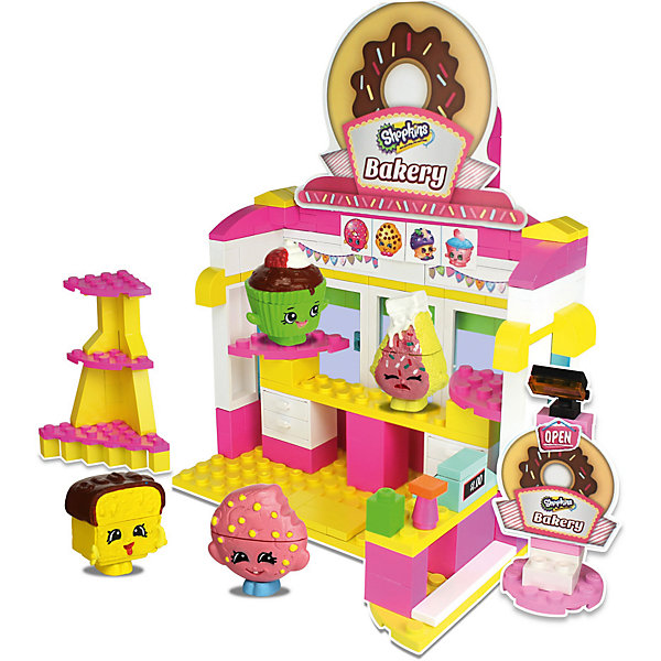 Конструктор большой «Кондитерская», Shopkins Конструктор большой «Кондитерская», ShopkinsПластмассовые конструкторы<br>Подарите ребенку большой конструктор - он поможет развивать мелкую моторику, воображение и внимательность! Маленьких любителей конструкторов и мультфильма Shopkins приведет в восторг этот набор - с помощью него можно придумывать множество сюжетов игр с обожаемыми героями. Набор состоит из 193 деталей, из них можно сконструировать детали кафе. Также в нем есть 4 мини-фигурки. они разбираются и состоят из трех частей. Этот комплект ребенок может использовать в наборе с другими конструкторами от Shopkins Kinstructions от The Bridge Direct и Lego. Конструктор дополнен специальными наклейками, с помощью которых постройки можно украшать! Набор сделан из высококачественных материалов в соответствии со стандартами безопасности.<br><br>Дополнительная информация:<br><br>цвет: разноцветный;<br>материал: пластик;<br>деталей: 193 шт;<br>фигурок: 4 шт.<br><br>Конструктор большой «Кондитерская», Shopkins можно купить в нашем магазине.<br><br>Ширина мм: 64<br>Глубина мм: 292<br>Высота мм: 241<br>Вес г: 540<br>Возраст от месяцев: 72<br>Возраст до месяцев: 120<br>Пол: Женский<br>Возраст: Детский<br>SKU: 4924453