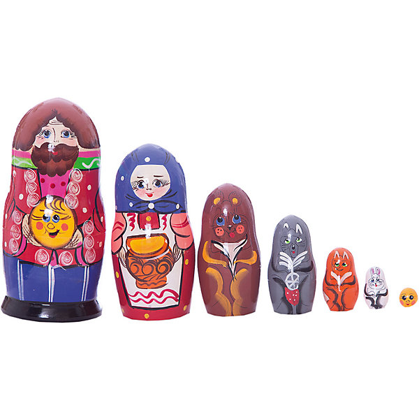 Матрешка Колобок, Бэмби Матрешка Колобок, БэмбиДеревянные фигурки<br>Матрешка Колобок, Бэмби – это вручную расписанная матрешка из натурального дерева. Матрешка состоит из семи уникальных частей, складывающихся одна в другую, последняя, самая маленькая матрешка, не разбирается. В эту матрешку включены все герои сказки колобок. С такой матрешкой можно играть, или же можно использовать ее как предмет интерьера, или в качестве маленьких стильных коробочек для хранения – матрешки придут по вкусу всем, как взрослым, так и детям. Играя с русскими народными игрушками дети узнают больше о русской культуре и могут сами прикоснуться к ней уже в раннем возрасте. Играя с матрешкой ребенок развивает моторику рук, логику и воображение.<br> <br>Дополнительная информация:<br><br>- В комплект входит: 7 матрешек в одной<br>- Материал: дерево<br>- Размер самой большой матрешки: 17 см. <br><br>Матрешку Колобок, Бэмби можно купить в нашем интернет-магазине.<br><br>Подробнее:<br>• Для детей в возрасте: от 3 лет<br>• Номер товара: 4925549<br>Страна производитель: Российская Федерация<br><br>Ширина мм: 170<br>Глубина мм: 80<br>Высота мм: 250<br>Вес г: 115<br>Возраст от месяцев: 24<br>Возраст до месяцев: 72<br>Пол: Унисекс<br>Возраст: Детский<br>SKU: 4925549
