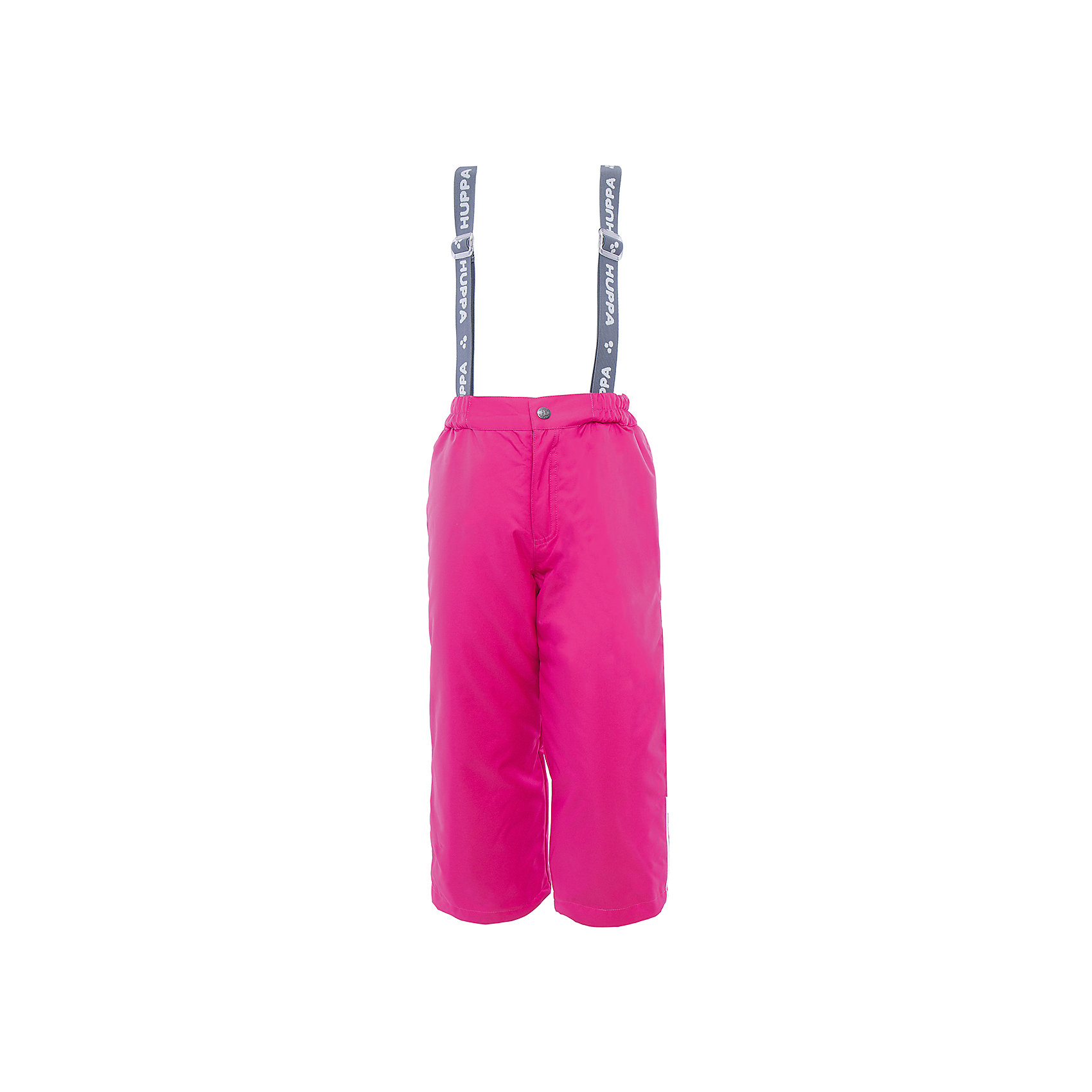Брюки Huppa Брюки HuppaВерхняя одежда<br>Утепленные брюки FREJA Huppa(Хуппа).<br><br>Утеплитель: 100% полиэстер, 160 гр.<br><br>Температурный режим: до -20 градусов. Степень утепления – средняя. <br><br>* Температурный режим указан приблизительно — необходимо, прежде всего, ориентироваться на ощущения ребенка. Температурный режим работает в случае соблюдения правила многослойности – использования флисовой поддевы и термобелья.<br><br>Не пропускают влагу и ветер, благодаря мембране, расположенный с изнанки. Легкий утеплитель HuppaTherm легко стирать, он быстро возвращает форму после стирки и легко сохнет. Брюки хорошо держатся на теле благодаря резинке на поясе и регулируемым подтяжкам с липучками; их легко надевать и застегивать с помощью кнопки и молнии. Отлично подойдут для зимних прогулок!<br><br>Особенности:<br>-прочная ткань<br>-двойные манжеты<br>-брюки не сковывают движений<br>-светоотражающие элементы<br>-шаговый шов проклеен<br><br>Дополнительная информация:<br>Материал: 100% полиэстер<br>Подкладка: тафта - 100% полиэстер<br>Цвет: фуксия<br><br>Вы можете приобрести брюки FREJA Huppa(Хуппа) в нашем интернет-магазине.<br><br>Ширина мм: 215<br>Глубина мм: 88<br>Высота мм: 191<br>Вес г: 336<br>Цвет: розовый<br>Возраст от месяцев: 36<br>Возраст до месяцев: 48<br>Пол: Женский<br>Возраст: Детский<br>Размер: 104,140,110,116,122,128,134<br>SKU: 4928359