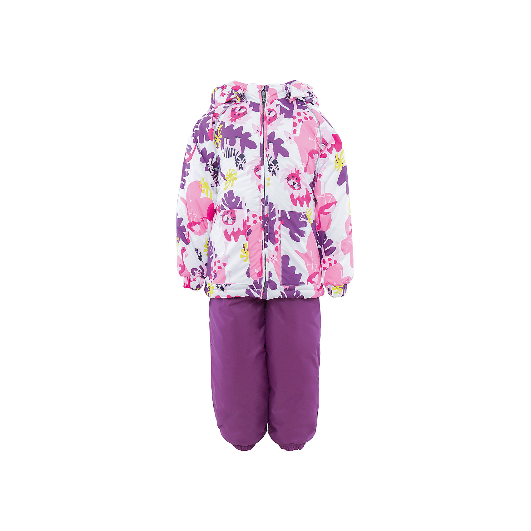 Комплект Huppa Комплект HuppaКомплект из куртки и комбинезона AVERY1 Huppa(Хуппа).<br><br>Утеплитель: 100% полиэстер. Куртка – 300 гр., полукомбинезон – 160 гр.<br><br>Температурный режим: до -30 градусов. Степень утепления – высокая. <br><br>* Температурный режим указан приблизительно — необходимо, прежде всего, ориентироваться на ощущения ребенка. Температурный режим работает в случае соблюдения правила многослойности – использования флисовой поддевы и термобелья.<br><br>Отлично подойдет для зимних прогулок. Комбинезон имеет подтяжки и резинки на талии и манжетах. Куртка с капюшоном и резинками на манжетах имеет необычный дизайн и принт со зверюшками.<br><br>Особенности:<br>-плотная дышащая и водоотталкивающая мембрана<br>-водонепроницаемый<br>-мягкая фланелевая подкладка<br>-водостойкая лента на швах<br>-высокая прочность<br>-светоотражающие элементы<br>-съемный каюшон (мех не отстегивается)<br><br>Дополнительная информация:<br>Материал: 100% полиэстер<br>Подкладка: фланель - 100% хлопок<br>Цвет: лиловый/белый<br><br>Вы можете приобрести комплект AVERY1 Huppa(Хуппа) в нашем интернет-магазине.<br><br>Ширина мм: 356<br>Глубина мм: 10<br>Высота мм: 245<br>Вес г: 519<br>Цвет: белый<br>Возраст от месяцев: 18<br>Возраст до месяцев: 24<br>Пол: Женский<br>Возраст: Детский<br>Размер: 92,104,98,86,80<br>SKU: 4928792