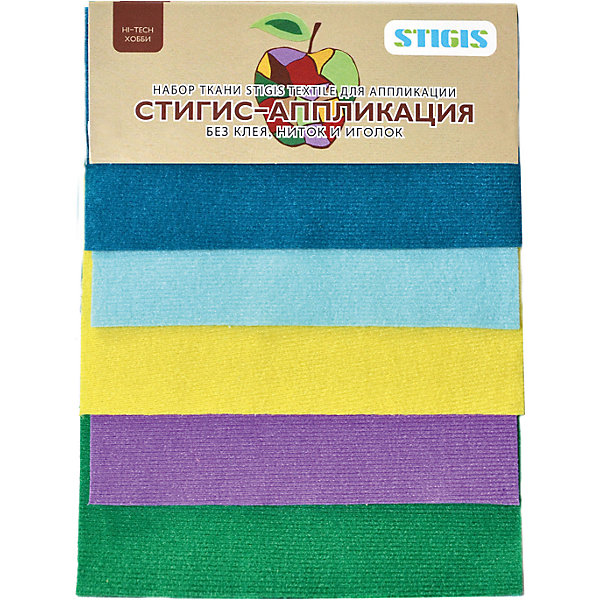 Стигис-аппликация Набор ткани маленький №3 Стигис-аппликация Набор ткани маленький №3Бумага<br>Набор ткани №3 поможет вам создать уникальные стигис-аппликации. Для творчества понадобятся ножницы, ручка, набор тканей и утюг. Ребенок может нарисовать любой рисунок на ткани, вырезать его, приложить к декорируемому предмету и прогладить утюгом с помощью родителей. Такой аппликацией можно украсить одежду, мебель или просто создать красивую картину. Отличный вариант для семейного творчества!<br><br>Дополнительная информация:<br>В комплекте: картонная основа, 5 лоскутов ткани с термоклеящимся слоем(синий, голубой, желтый, сиреневый, зеленый), инструкция<br>Размер: 1х20,5х15 см<br>Вес: 60 грамм<br>Набор ткани №3 для стигис-аппликаций можно купить в нашем интернет-магазине.<br><br>Ширина мм: 150<br>Глубина мм: 205<br>Высота мм: 10<br>Вес г: 60<br>Возраст от месяцев: 84<br>Возраст до месяцев: 2147483647<br>Пол: Унисекс<br>Возраст: Детский<br>SKU: 4939452