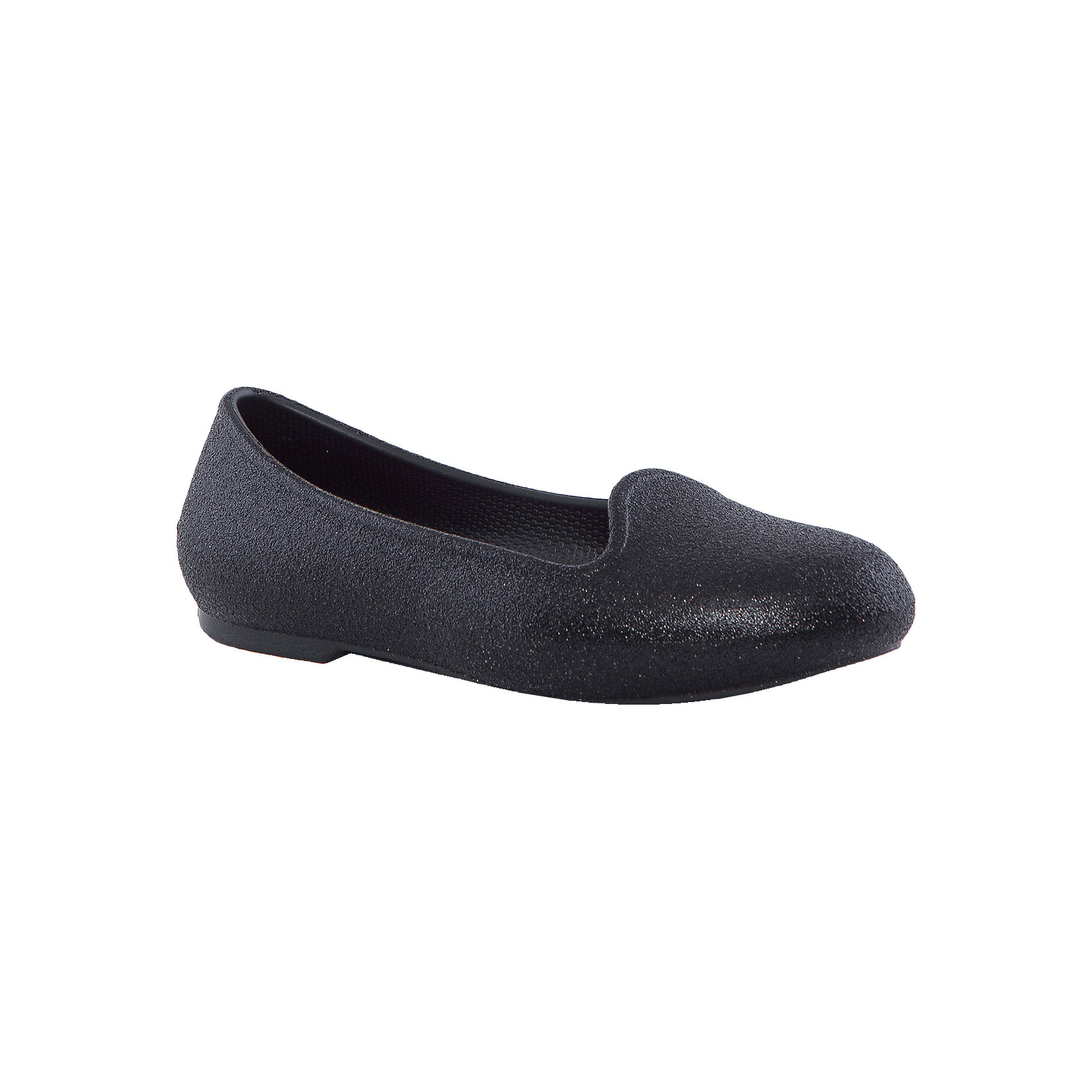 Туфли для девочки Crocs Туфли для девочки CrocsОбувь<br>Характеристики товара:<br><br>• цвет: черный<br>• материал: верх - текстиль, низ - 100% полимер Croslite™<br>• блестки<br>• антискользящая подошва<br>• бактериостатичный материал<br>• стильный дизайн<br>• устойчивая подошва<br>• страна бренда: США<br>• страна изготовитель: Китай<br><br>Для правильного развития ребенка крайне важно, чтобы обувь была удобной. Такие туфли обеспечивают детям необходимый комфорт, а удобная стелька позволяет ножкам дольше не уставать. Туфли легко надеваются и снимаются, отлично сидят на ноге. Материал, из которого они сделаны, не дает размножаться бактериям, поэтому такая обувь препятствует образованию неприятного запаха и появлению болезней стоп. <br>Обувь от американского бренда Crocs в данный момент завоевала широкую популярность во всем мире, и это не удивительно - ведь она невероятно удобна. Её носят врачи, спортсмены, звёзды шоу-бизнеса, люди, которым много времени приходится бывать на ногах - они понимают, как важна комфортная обувь. Продукция Crocs - это качественные товары, созданные с применением новейших технологий. Обувь отличается стильным дизайном и продуманной конструкцией. Изделие производится из качественных и проверенных материалов, которые безопасны для детей.<br><br>Туфли для девочки от торговой марки Crocs можно купить в нашем интернет-магазине.<br><br>Ширина мм: 225<br>Глубина мм: 139<br>Высота мм: 112<br>Вес г: 290<br>Цвет: черный<br>Возраст от месяцев: 24<br>Возраст до месяцев: 36<br>Пол: Женский<br>Возраст: Детский<br>Размер: 26,34,33,31,25,30,29,28,27<br>SKU: 4940817