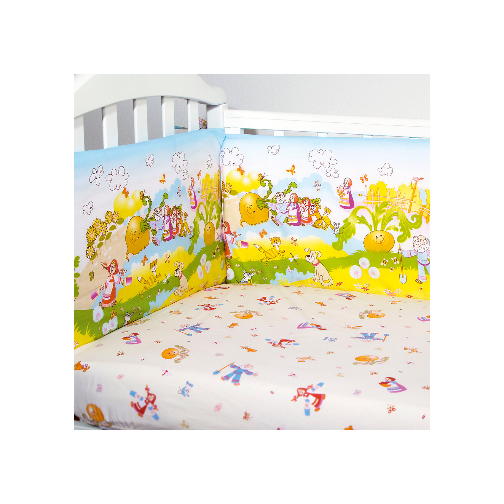 Baby Nice Постельное белье Репка Сказки 6 пред., Baby Nice, голубой baby nice постельное белье слоник 6 пред baby nice розовый