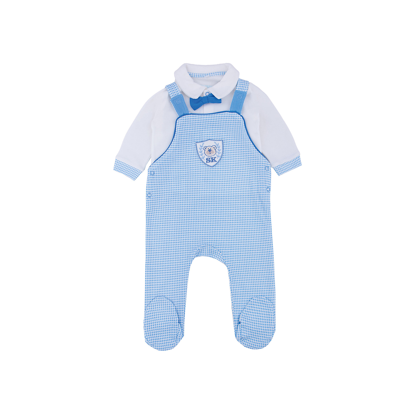 Комплект: ползунки и кофта для мальчика Soni kids Комплект: ползунки и кофта для мальчика Soni kidsКомплекты<br>Комплект: ползунки и кофта Мишка Джентельмен для мальчика Soni kids <br>Состав: 100% хлопок<br><br>Ширина мм: 157<br>Глубина мм: 13<br>Высота мм: 119<br>Вес г: 200<br>Цвет: разноцветный<br>Возраст от месяцев: 6<br>Возраст до месяцев: 9<br>Пол: Мужской<br>Возраст: Детский<br>Размер: 74,68<br>SKU: 4944754