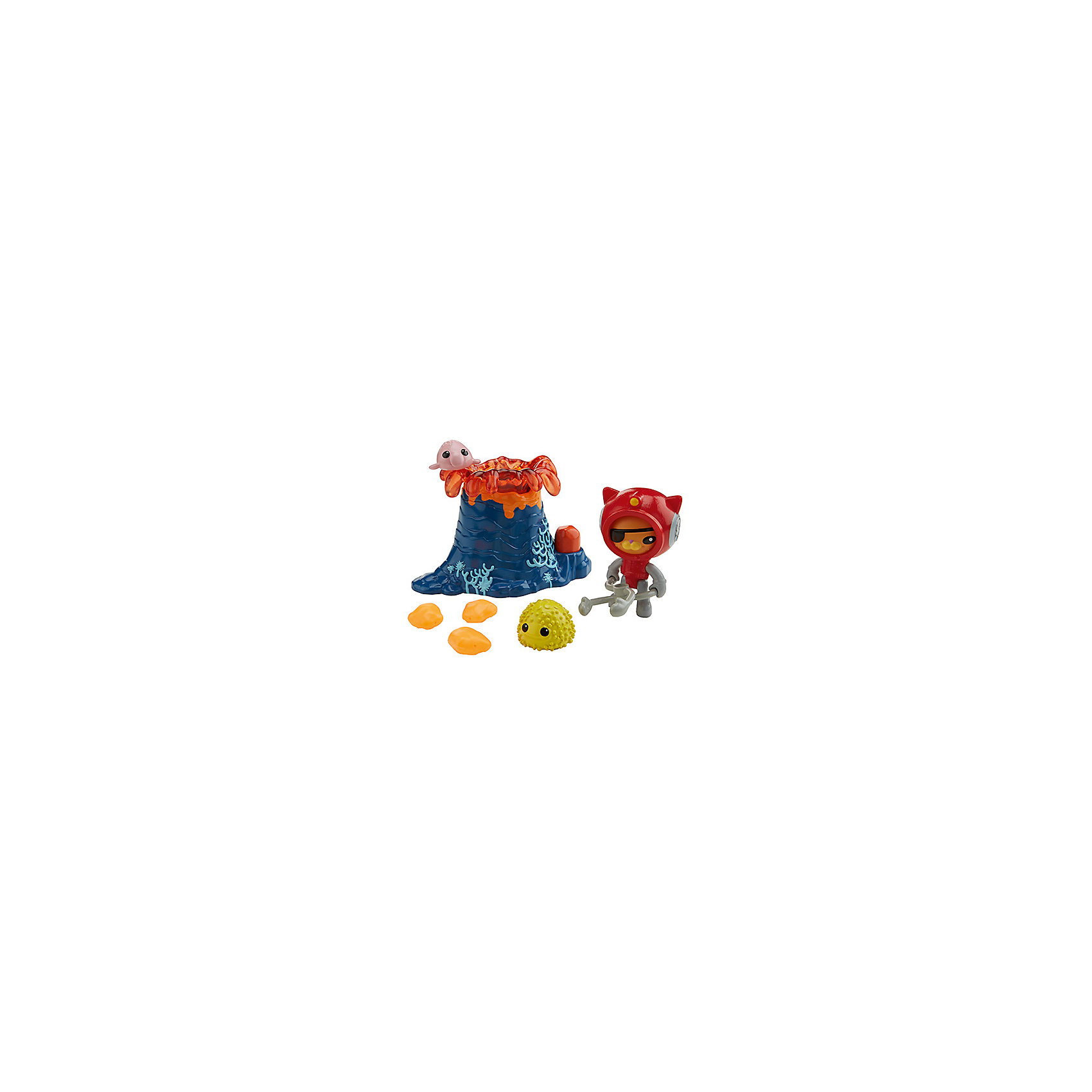 Набор фигурок с транспортом, Октонавты, Fisher Price Набор фигурок с транспортом, Октонавты, Fisher PriceКоллекционные и игровые фигурки<br>Набор фигурок с транспортом, Октонавты, Fisher Price (Фишер Прайс)<br><br>Характеристики:<br><br>• в комплекте: фигурка Квази, вулкан, морской ёж, рыбка, 3 куска лавы, инструмент спасателя<br>• размер упаковки: 16,5х6,5х30 см<br>• вес: 200 грамм<br>• материал: пластик<br><br>Кот Квази - один из членов отряда Октонавтов. Он очень любит исследовать морские глубины и помогать тем, кто попал в неприятную ситуацию. В набор от Фишер Прайс входит всё необходимое для создания увлекательного путешествия Квази. Ребенок сможет изобразить извержение вулкана, от которого могут пострадать рыбка и морской ёж. Но, конечно же, отважный Квази придет к ним на помощь, а специальный инструмент поможет ему. С таким прекрасным набором ребенок весело проведет время!<br><br>Набор фигурок с транспортом, Октонавты, Fisher Price (Фишер Прайс) вы можете купить в нашем интернет-магазине.<br><br>Ширина мм: 240<br>Глубина мм: 40<br>Высота мм: 275<br>Вес г: 261<br>Возраст от месяцев: 36<br>Возраст до месяцев: 60<br>Пол: Мужской<br>Возраст: Детский<br>SKU: 4947829