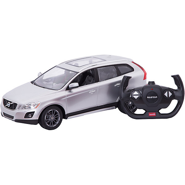 Машина volvo xc60, 1:14, р/у, RASTAR , в ассортименте Машина volvo xc60, 1:14, р/у, RASTAR , в ассортиментеРадиоуправляемые машины<br>Машина Volvo xc60, 1:14, р/у, RASTAR , в ассортименте<br><br>Характеристики:<br><br>Модель: Volvo XC60.<br> Цвет: серый / черный / коричневый.<br> Масштаб: 1:14.<br> Комплект: 1 машинка.<br> Наличие батареек: не входят в комплект. Тип батареек: 5 x AA / LR6 1.5V (пальчиковые), 1 x 9V типа Крона.<br> Дальность действия: 15-45 м.<br> Материал: пластик.<br> Размер упаковки: 45.5 x 21.5 x 19.5 см.<br> Размер игрушки: 33 х 15.3 х 12.1 см.<br> Частота управления: 27 MHz.<br><br>Радиоуправляемая машина от компании Rastar представляет собой копию настоящего автомобиля Volvo XC60, выполненную в масштабе 1:14. Данная модель может двигаться во всех направлениях, совершая повороты и развороты. Игрушка работает от батареек, ее можно контролировать с расстояния до 45 метров с помощью простого в использовании пульта управления. Детализированный реалистичный дизайн корпуса машинки и светящиеся фары сделают игровой процесс очень интересным. С помощью такой машинки можно разыграть сцены погонь, игрушка может развить скорость до 12 км/ч.<br><br>Внимание! Игрушка в ассортименте. Цена указана за 1 машину. Цвет выбрать невозможно.<br><br>Машину Volvo xc60, 1:14, р/у, RASTAR , в ассортименте, можно купить в нашем интернет – магазине.<br><br>Ширина мм: 210<br>Глубина мм: 460<br>Высота мм: 200<br>Вес г: 1630<br>Возраст от месяцев: 72<br>Возраст до месяцев: 180<br>Пол: Мужской<br>Возраст: Детский<br>SKU: 4950403