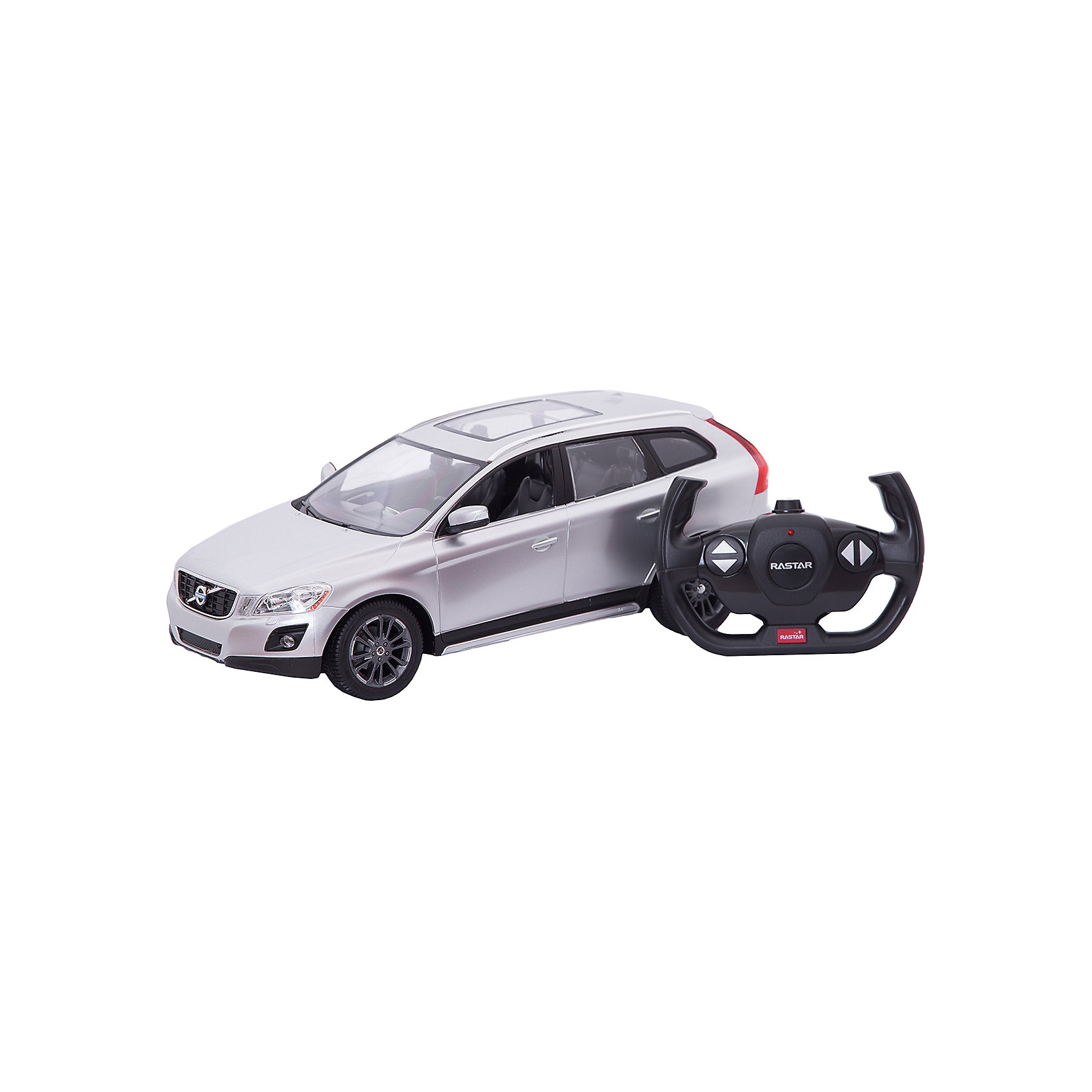 Машина volvo xc60, 1:14, р/у, RASTAR , в ассортименте Машина volvo xc60, 1:14, р/у, RASTAR , в ассортиментеМашинки<br>Машина Volvo xc60, 1:14, р/у, RASTAR , в ассортименте<br><br>Характеристики:<br><br>Модель: Volvo XC60.<br> Цвет: серый / черный / коричневый.<br> Масштаб: 1:14.<br> Комплект: 1 машинка.<br> Наличие батареек: не входят в комплект. Тип батареек: 5 x AA / LR6 1.5V (пальчиковые), 1 x 9V типа Крона.<br> Дальность действия: 15-45 м.<br> Материал: пластик.<br> Размер упаковки: 45.5 x 21.5 x 19.5 см.<br> Размер игрушки: 33 х 15.3 х 12.1 см.<br> Частота управления: 27 MHz.<br><br>Радиоуправляемая машина от компании Rastar представляет собой копию настоящего автомобиля Volvo XC60, выполненную в масштабе 1:14. Данная модель может двигаться во всех направлениях, совершая повороты и развороты. Игрушка работает от батареек, ее можно контролировать с расстояния до 45 метров с помощью простого в использовании пульта управления. Детализированный реалистичный дизайн корпуса машинки и светящиеся фары сделают игровой процесс очень интересным. С помощью такой машинки можно разыграть сцены погонь, игрушка может развить скорость до 12 км/ч.<br><br>Внимание! Игрушка в ассортименте. Цена указана за 1 машину. Цвет выбрать невозможно.<br><br>Машину Volvo xc60, 1:14, р/у, RASTAR , в ассортименте, можно купить в нашем интернет – магазине.<br><br>Ширина мм: 210<br>Глубина мм: 460<br>Высота мм: 200<br>Вес г: 1630<br>Возраст от месяцев: 72<br>Возраст до месяцев: 180<br>Пол: Мужской<br>Возраст: Детский<br>SKU: 4950403