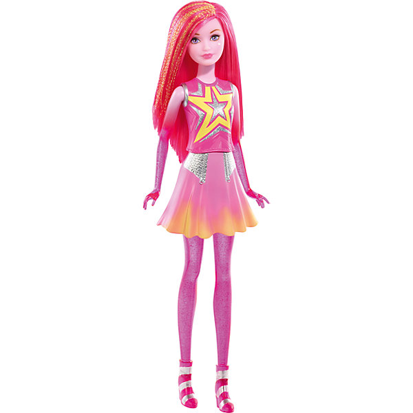 Кукла-сестра из серии Barbie и космическое приключение Кукла-сестра из серии Barbie и космическое приключениеПопулярные игрушки<br>Кукла-сестра из серии Barbie и космическое приключение- замечательная игрушка, созданная по мотивам одноименного мультфильма. Яркие и необычные героини новой серии - сестры-близнецы Карина и Шина, обладающие особенной властью над стихиями и имеющие телепатическую связь друг с другом. Эту куклу зовут Шина. Она выглядит очень необычно. Руки и ноги выполнены из прозрачного розового материала с включением глиттеров, придающих таинственное мерцание , розовые волосы, украшенные блестящими золотыми прядями, и огромные фиалковые глаза. У Шины спокойный естественный макияж, левую щеку украшает родинка в форме звезды. Одета кукла в пластиковый формованный лиф розового цвета с символическим изображением звезды на груди, а также пластиковую розовую с желтым отливом юбку с серебристыми вставками. Обувь литая, из прозрачного материала розового цвета с блестками и украшена серебристыми полосами.<br>Дополнительная информация:<br>? Материал: пластик.<br>? Вес: 0,7 кг.<br>? Размер упаковки: 32 x12,5x6 см.<br>Куклу-сестру из серии Barbie и космическое приключение можно купить в нашем интернет- магазине.<br><br>Ширина мм: 60<br>Глубина мм: 125<br>Высота мм: 325<br>Вес г: 279<br>Возраст от месяцев: 36<br>Возраст до месяцев: 120<br>Пол: Женский<br>Возраст: Детский<br>SKU: 4953517