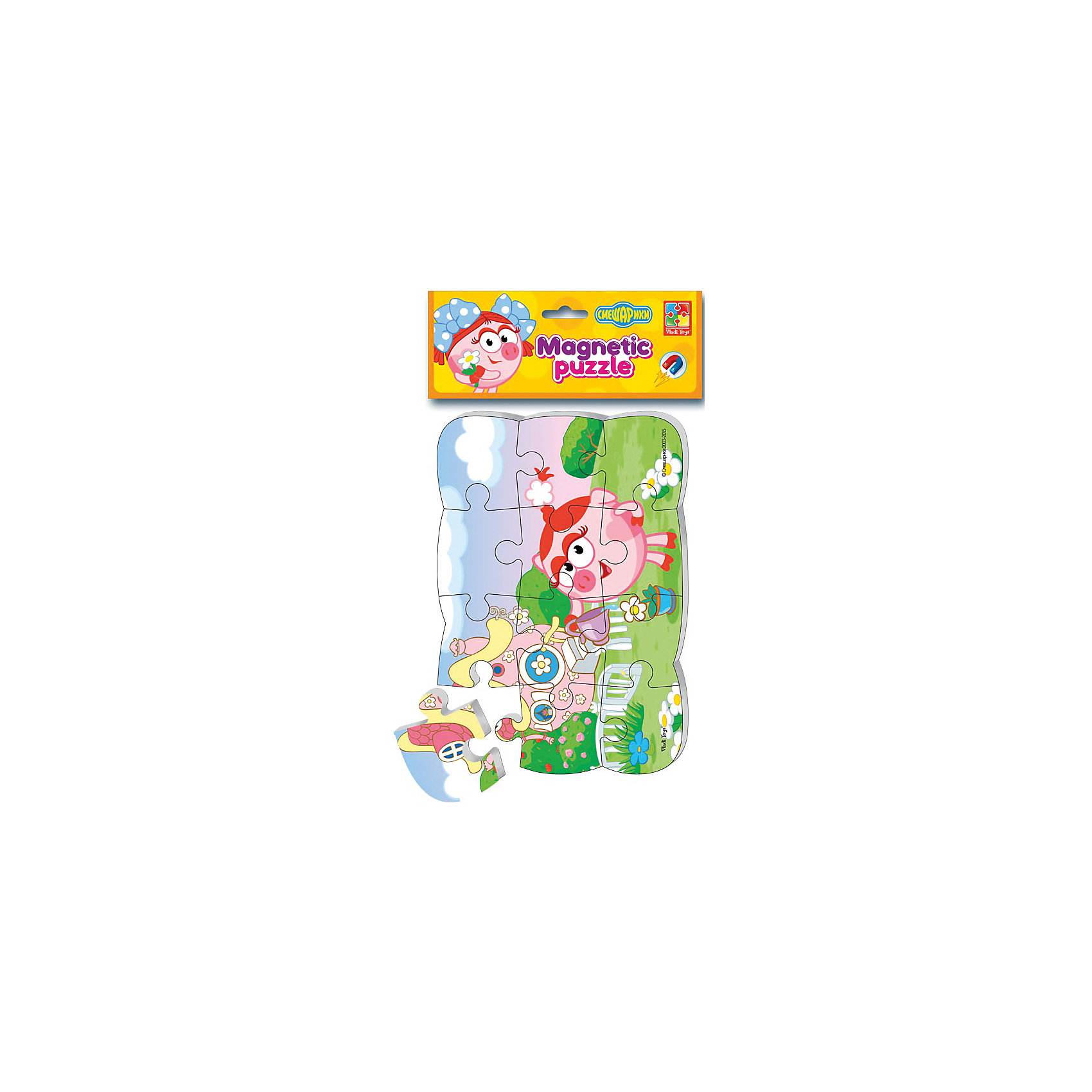 Пазлы на магните Нюша, Смешарики, Vladi Toys Пазлы на магните Нюша, Смешарики, Vladi ToysПазлы для малышей<br><br><br>Ширина мм: 180<br>Глубина мм: 305<br>Высота мм: 40<br>Вес г: 65<br>Возраст от месяцев: 36<br>Возраст до месяцев: 60<br>Пол: Унисекс<br>Возраст: Детский<br>SKU: 4954051