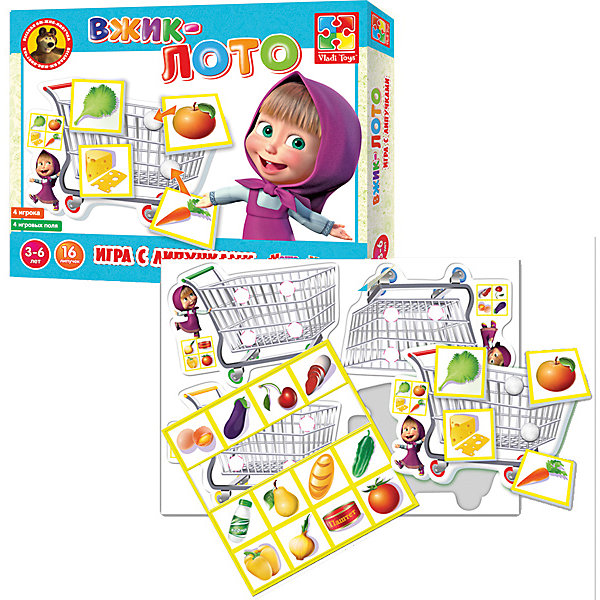 Настольная игра Вжик ЛОТО, Маша и Медведь, Vladi Toys Настольная игра Вжик ЛОТО, Маша и Медведь, Vladi ToysЛото<br><br><br>Ширина мм: 245<br>Глубина мм: 195<br>Высота мм: 35<br>Вес г: 170<br>Возраст от месяцев: 36<br>Возраст до месяцев: 84<br>Пол: Унисекс<br>Возраст: Детский<br>SKU: 4954099