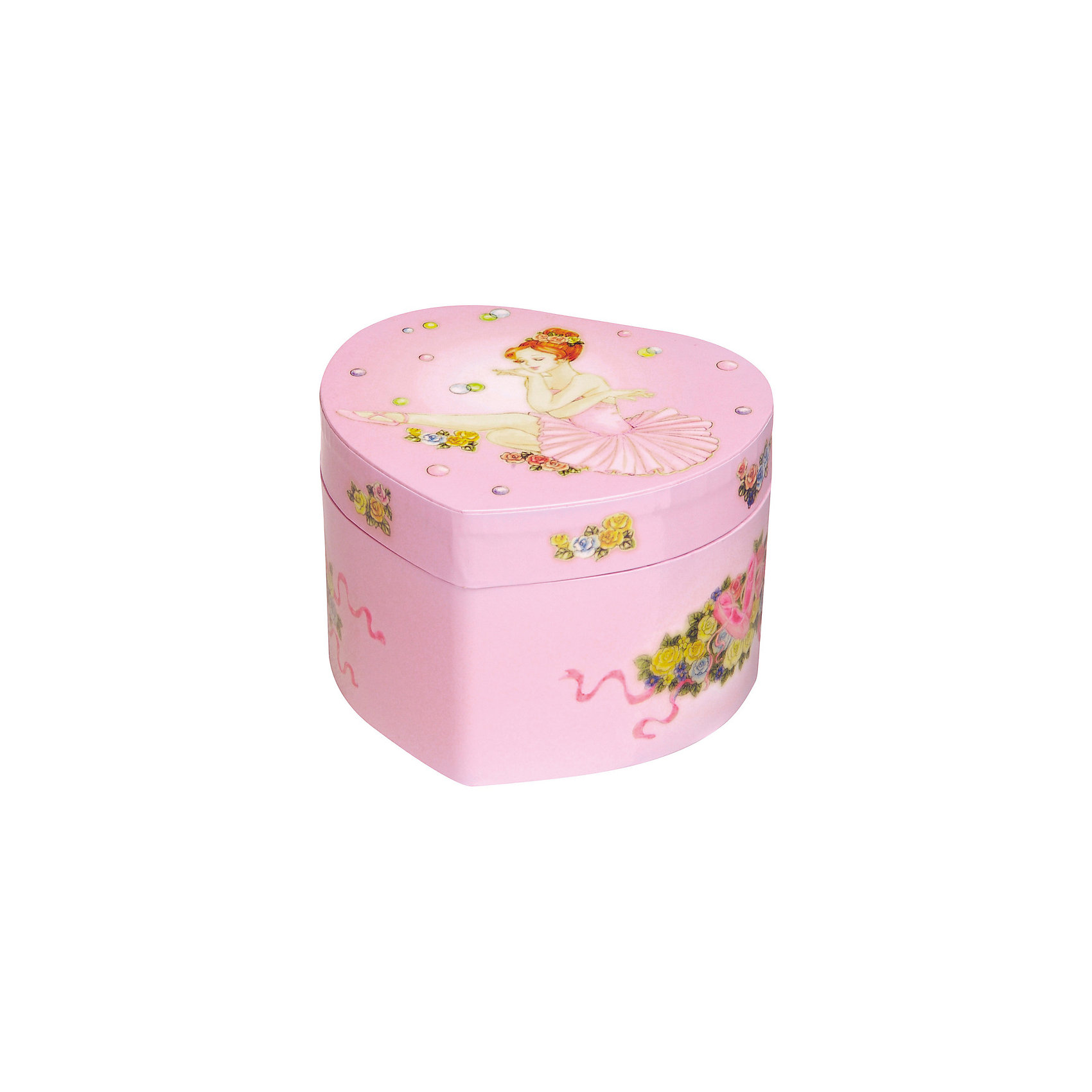 Музыкальная шкатулка Ballerina In Pink Tutu, Trousselier, розовый Музыкальная шкатулка Ballerina In Pink Tutu, Trousselier, розовыйПредметы интерьера<br>Какая девочка не мечтает о музыкальной шкатулке? Подарите девочке настоящую музыкальную шкатулку с заводным механизмом от французской компании Trousselier. Шкатулка проигрывает приятную мелодию.<br>Она выглядит очень красиво - на ней симпатичная картинка. Внутри шкатулки даже есть место для хранения разных мелочей и зеркальце. Изделие произведено из высококачественных материалов, и соответствует европейским стандартам безопасности.<br><br>Дополнительная информация:<br><br>цвет: розовый;<br>материал: дерево;<br>внутри зеркало;<br>заводной механизм;<br>размер: 11 х 11 х 9 см.<br><br>Музыкальную шкатулку Ballerina In Pink Tutu от французской компании Trousselier можно купить в нашем магазине.<br><br>Ширина мм: 125<br>Глубина мм: 90<br>Высота мм: 115<br>Вес г: 260<br>Возраст от месяцев: 12<br>Возраст до месяцев: 216<br>Пол: Женский<br>Возраст: Детский<br>SKU: 4961830