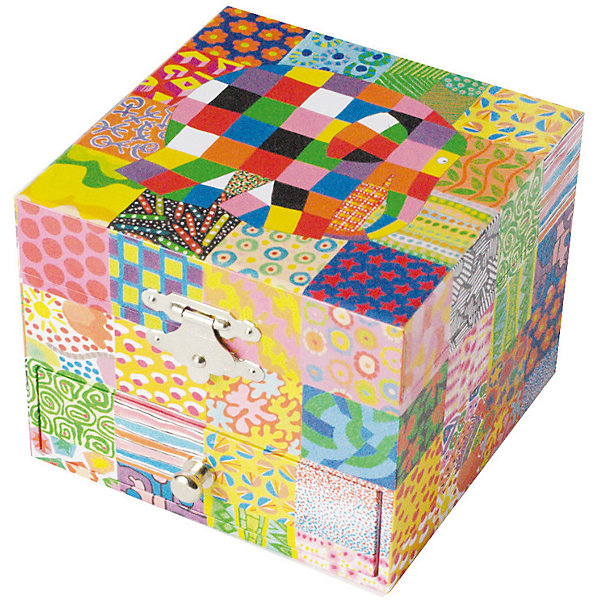 Музыкальная шкатулка Elmer Classic - Figurine Elmer, Trousselier Музыкальная шкатулка Elmer Classic - Figurine Elmer, TrousselierДетские предметы интерьера<br>Какая девочка не мечтает о музыкальной шкатулке? Подарите девочке настоящую музыкальную шкатулку с заводным механизмом от французской компании Trousselier. Шкатулка проигрывает приятную мелодию.<br>Она выглядит очень красиво - на ней симпатичная картинка. Внутри шкатулки даже есть место для хранения разных мелочей и зеркальце. Изделие произведено из высококачественных материалов, и соответствует европейским стандартам безопасности.<br><br>Дополнительная информация:<br><br>цвет: разноцветный;<br>материал: дерево;<br>внутри зеркало;<br>заводной механизм;<br>размер: 11 х 11 х 9 см.<br><br>Музыкальную шкатулку Elmer Classic - Figurine Elmer от французской компании Trousselier можно купить в нашем магазине.<br><br>Ширина мм: 105<br>Глубина мм: 105<br>Высота мм: 85<br>Вес г: 340<br>Возраст от месяцев: 12<br>Возраст до месяцев: 216<br>Пол: Унисекс<br>Возраст: Детский<br>SKU: 4961833