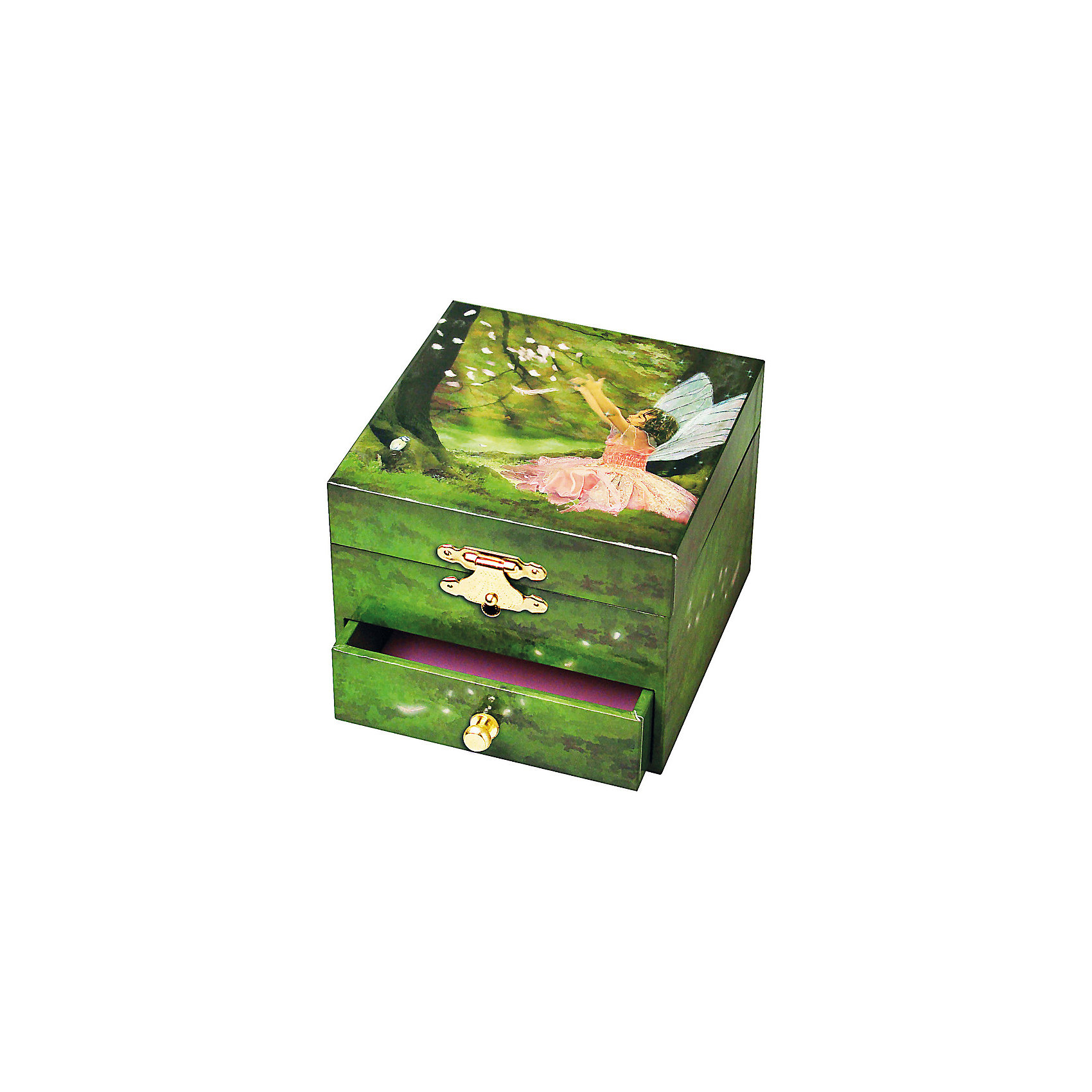 Музыкальная шкатулка Fairy in the Forest Figurine Fairy, Trousselier, green Музыкальная шкатулка Fairy in the Forest Figurine Fairy, Trousselier, greenПредметы интерьера<br>Какая девочка не мечтает о музыкальной шкатулке? Подарите девочке настоящую музыкальную шкатулку с заводным механизмом от французской компании Trousselier. Шкатулка проигрывает приятную мелодию.<br>Она выглядит очень красиво - на ней симпатичная картинка. Внутри шкатулки даже есть место для хранения разных мелочей и зеркальце. Изделие произведено из высококачественных материалов, и соответствует европейским стандартам безопасности.<br><br>Дополнительная информация:<br><br>цвет: зеленый;<br>материал: дерево;<br>внутри зеркало;<br>заводной механизм;<br>размер: 11 х 11 х 9 см.<br><br>Музыкальную шкатулку Fairy in the Forest Figurine Fairy от французской компании Trousselier можно купить в нашем магазине.<br><br>Ширина мм: 105<br>Глубина мм: 85<br>Высота мм: 105<br>Вес г: 350<br>Возраст от месяцев: 12<br>Возраст до месяцев: 216<br>Пол: Женский<br>Возраст: Детский<br>SKU: 4961835