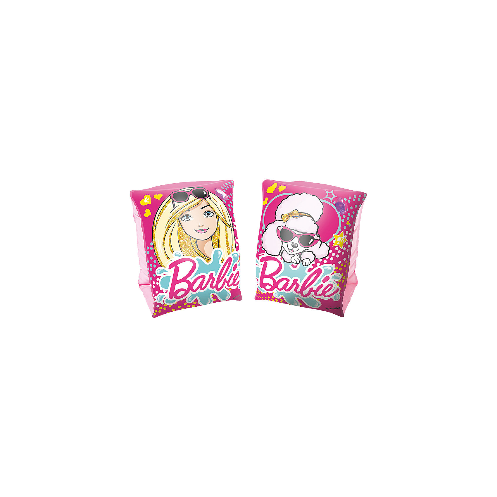 Нарукавники для плавания, Barbie, Bestway Нарукавники для плавания, Barbie, BestwayКруги и нарукавники<br>Характеристики товара:<br><br>• материал: полимер<br>• размер: 23х15 см<br>• легкий материал<br>• для начинающих плавать<br>• надувные<br>• яркие цвета<br>• хорошо заметны на воде<br>• возраст: от 3 до 6 лет<br>• страна бренда: США, Китай<br>• страна производства: Китай<br><br>Это отличный способ научить малышей плавать и обеспечить детям веселое времяпровождение! Нарукавники помогут ребенку больше двигаться и поддерживать хорошую физическую форму.<br><br>Предметы сделаны из прочного материала, но очень легкого - они отлично держатся на воде. Предметы легкие, их удобно брать с собой. Изделия произведены из качественных и безопасных для детей материалов.<br><br>Нарукавники для плавания, Barbie, от бренда Bestway (Бествей) можно купить в нашем интернет-магазине.<br><br>Ширина мм: 192<br>Глубина мм: 121<br>Высота мм: 30<br>Вес г: 108<br>Возраст от месяцев: 36<br>Возраст до месяцев: 96<br>Пол: Женский<br>Возраст: Детский<br>SKU: 4967573