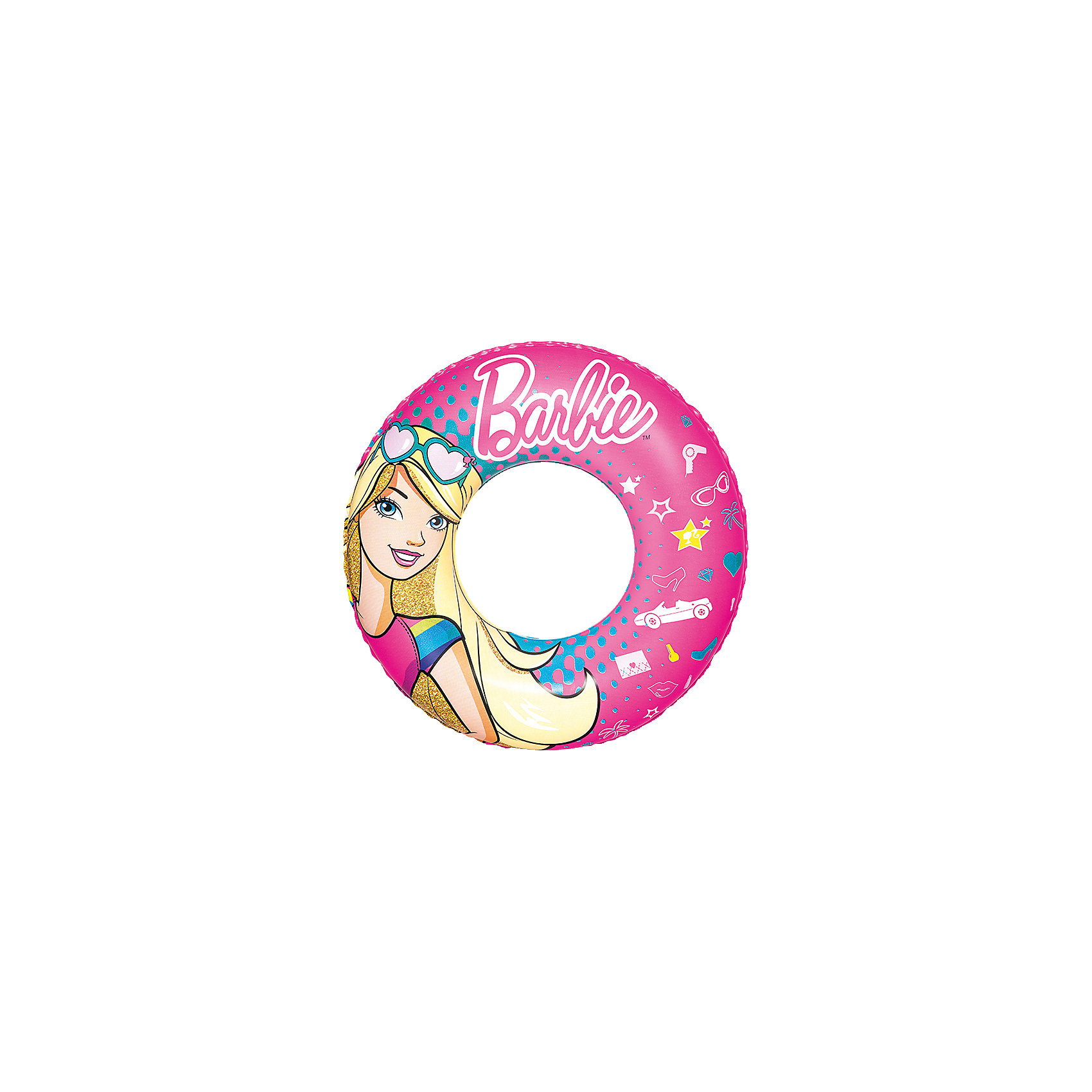 Круг для плавания, Barbie, 56 см, Bestway Круг для плавания, Barbie, 56 см, BestwayКруги и нарукавники<br>Характеристики товара:<br><br>• материал: винил<br>• размер: 56 см<br>• легкий прочный материал<br>• легко надувается и сдувается<br>• надувной <br>• яркий цвет<br>• комфортный<br>• хорошо заметен на воде<br>• возраст: от 3 лет<br>• страна бренда: США, Китай<br>• страна производства: Китай<br><br>Это отличный способ научить малышей не бояться воды и обеспечить детям веселое времяпровождение! Круг поможет ребенку больше времени проводить на воде.<br><br>Предмет сделан из прочного материала, но очень легкого - отлично держится на воде. Круг легкий, его удобно брать с собой. Изделие произведено из качественных и безопасных для детей материалов.<br><br>Круг для плавания 56 см, Barbie, от бренда Bestway (Бествей) можно купить в нашем интернет-магазине.<br><br>Ширина мм: 195<br>Глубина мм: 124<br>Высота мм: 30<br>Вес г: 128<br>Возраст от месяцев: 36<br>Возраст до месяцев: 96<br>Пол: Женский<br>Возраст: Детский<br>SKU: 4967574
