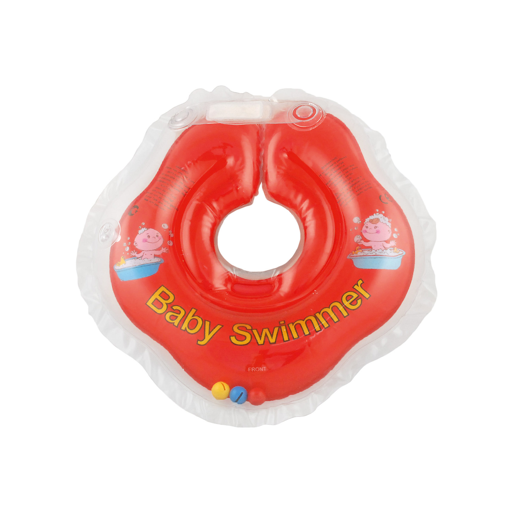 Круг для купания с погремушкой внутриBaby Swimmer, красный Круг для купания с погремушкой внутриBaby Swimmer, красныйКруги для купания малыша<br>Круг для купания Baby Swimmer с погремушкой – улучшенная вариация классической одноименной модели. Отличительная особенность – погремушка внутри круга. Устройство обеспечит безопасность купания малыша, избавит от страха воды и сделает водные процедуры веселой игрой. У круга есть устройство, поддерживающее подбородок, что позволит избежать проглатывание воды малышом. У круга яркие цвета, необычный дизайн и веселые картинки по бокам, которые понравится всем детям. Все материалы, использованные при разработке и изготовлении круга для купания безопасны для использования, отвечают всем требованиям экологичности и качества детских товаров, а так же гипоаллергенны.<br><br>Дополнительная информация:<br><br>модель: Baby Swimmer;<br>цвет: красный.<br><br>Круг для купания с погремушкой внутри Baby Swimmer можно приобрести в нашем магазине.<br><br>Ширина мм: 150<br>Глубина мм: 40<br>Высота мм: 150<br>Вес г: 140<br>Возраст от месяцев: 0<br>Возраст до месяцев: 24<br>Пол: Унисекс<br>Возраст: Детский<br>SKU: 4968099