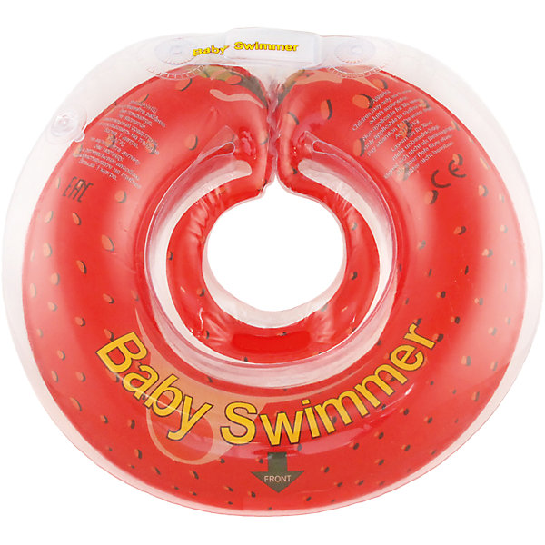 Круг для купания Клубничка Baby Swimmer, красный Круг для купания Клубничка Baby Swimmer, красныйТовары для купания<br>Круг в виде клубнички – прекрасная альтернатива стандартной форме. Круг для купания Baby Swimmer с оригинальной расцветкой обеспечит безопасность купания малыша, избавит от страха воды и сделает водные процедуры веселой игрой. У круга есть устройство, поддерживающее подбородок, что позволит избежать проглатывание воды малышом. У круга яркие цвета, необычный дизайн и веселые картинки по бокам, которые понравится всем детям. Все материалы, использованные при разработке и изготовлении круга для купания безопасны для использования, отвечают всем требованиям экологичности и качества детских товаров, а так же гипоаллергенны.<br><br>Дополнительная информация:<br><br>модель: Baby Swimmer;<br>цвет: красный.<br><br>Круг для купания Baby Swimmer можно приобрести в нашем магазине.<br><br>Ширина мм: 140<br>Глубина мм: 20<br>Высота мм: 180<br>Вес г: 160<br>Возраст от месяцев: 6<br>Возраст до месяцев: 36<br>Пол: Унисекс<br>Возраст: Детский<br>SKU: 4968109