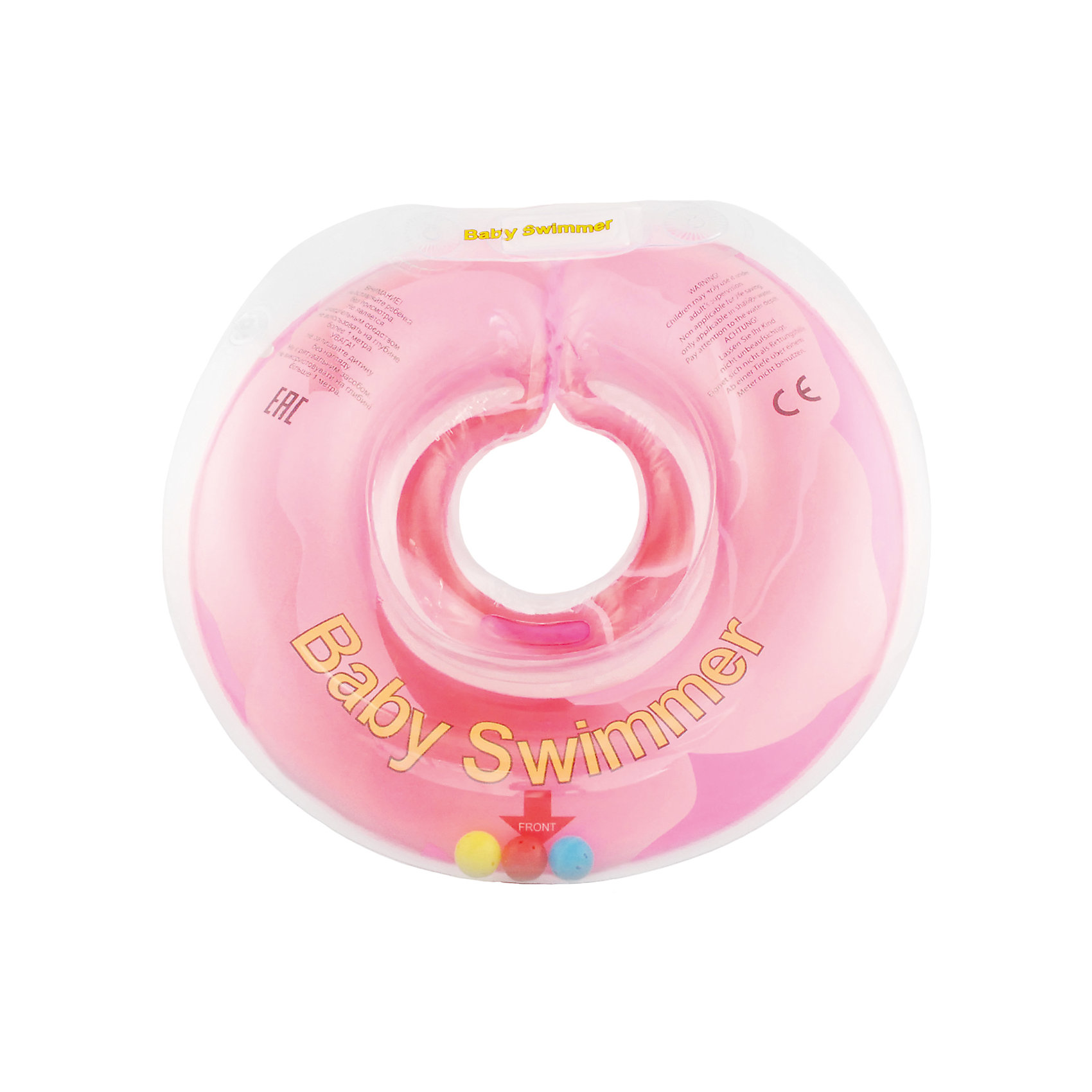 Круг для купания с погремушкой внутри РОЗОВЫЙ БУТОН Baby Swimmer, розовый Круг для купания с погремушкой внутри РОЗОВЫЙ БУТОН Baby Swimmer, розовыйКруги для купания малыша<br>Интересная расцветка делает плавательный круг любимой деталью купального процесса. Круг для купания Baby Swimmer с погремушкой – улучшенная вариация классической одноименной модели. Отличительная особенность – погремушка внутри круга. Устройство обеспечит безопасность купания малыша, избавит от страха воды и сделает водные процедуры веселой игрой. У круга есть устройство, поддерживающее подбородок, что позволит избежать проглатывание воды малышом. Все материалы, использованные при разработке и изготовлении круга для купания безопасны для использования, отвечают всем требованиям экологичности и качества детских товаров, а так же гипоаллергенны.<br><br>Дополнительная информация:<br><br>модель: Baby Swimmer;<br>цвет: розовый.<br><br>Круг для купания с погремушкой внутри Baby Swimmer можно приобрести в нашем магазине.<br><br>Ширина мм: 140<br>Глубина мм: 30<br>Высота мм: 180<br>Вес г: 160<br>Возраст от месяцев: 6<br>Возраст до месяцев: 36<br>Пол: Унисекс<br>Возраст: Детский<br>SKU: 4968114