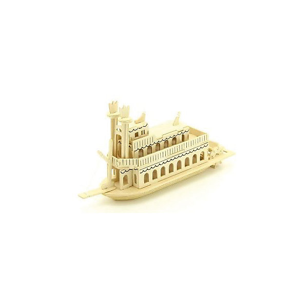 Колесный пароход, Мир деревянных игрушек Колесный пароход, Мир деревянных игрушекДеревянные модели<br>Отличный вариант подарка для творческого ребенка - этот набор, из которого можно самому сделать красивую деревянную фигуру! Для этого нужно выдавить из пластины с деталями элементы для сборки и соединить их. Из наборов получаются красивые очень реалистичные игрушки, которые могут стать украшением комнаты.<br>Собирая их, ребенок будет развивать пространственное мышление, память и мелкую моторику. А раскрашивая готовое произведение, дети научатся подбирать цвета и будут развивать художественные навыки. Этот набор произведен из качественных и безопасных для детей материалов - дерево тщательно обработано.<br><br>Дополнительная информация:<br><br>материал: дерево;<br>цвет: бежевый;<br>элементы: пластины с деталями для сборки, схема сборки;<br>размер упаковки: 23 х 18 см.<br><br>3D-пазл Колесный пароход от бренда Мир деревянных игрушек можно купить в нашем магазине.<br><br>Ширина мм: 350<br>Глубина мм: 50<br>Высота мм: 225<br>Вес г: 450<br>Возраст от месяцев: 36<br>Возраст до месяцев: 144<br>Пол: Унисекс<br>Возраст: Детский<br>SKU: 4969236