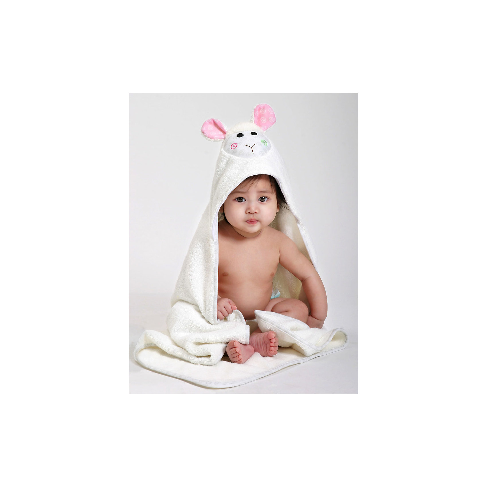 Полотенце с капюшоном Lola the Lamb (0-18 мес.), Zoocchini Полотенце с капюшоном Lola the Lamb (0-18 мес.), ZoocchiniПолотенце с капюшоном Lola the Lamb (0-18 мес.) Овечка Лола от американского бренда Zoocchini (Зукинни) сделает принятие ванны еще уютнее и приятнее. Большое хлопковое полотенце прекрасно впитывает влагу, а веселый капюшон с овечкой защитит от сквозняков. Приятный молочный цвет с окантовкой придет по вкусу всей семье. Отлично подходит малышам до полутора лет. <br>Дополнительная информация:<br><br>- Состав: 100% хлопок<br>- Размер: 76 * 76 см.<br>Полотенце с капюшоном Lola the Lamb (0-18 мес.) Овечка Лола, Zoocchini (Зукини) можно купить в нашем интернет-магазине.<br>Подробнее:<br>• Для детей в возрасте: от 0 до 18 месцев<br>• Номер товара: 4976020<br>Страна производитель: Китай<br><br>Ширина мм: 250<br>Глубина мм: 190<br>Высота мм: 70<br>Вес г: 390<br>Возраст от месяцев: 0<br>Возраст до месяцев: 18<br>Пол: Унисекс<br>Возраст: Детский<br>SKU: 4976020