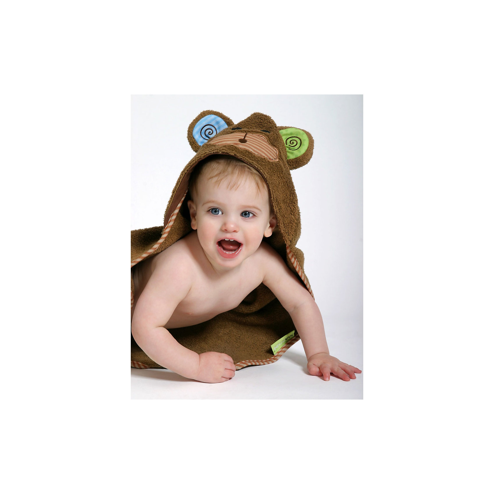 Полотенце с капюшоном Max the Monkey (0-18 мес.), Zoocchini Полотенце с капюшоном Max the Monkey (0-18 мес.), ZoocchiniПолотенца, мочалки, халаты<br>Полотенце с капюшоном Max the Monkey (0-18 мес.) Обезьянка Макс от американского бренда Zoocchini (Зукинни) сделает принятие ванны еще уютнее и приятнее. Большое хлопковое полотенце прекрасно впитывает влагу, а веселый капюшон с обезьянкой защитит от сквозняков. Насыщенный коричневый цвет с окантовкой придет по вкусу всей семье. Отлично подходит малышам до полутора лет. <br>Дополнительная информация:<br><br>- Состав: 100% хлопок<br>- Размер: 76 * 76 см.<br>Полотенце с капюшоном Max the Monkey (0-18 мес.) Обезьянка Макс, Zoocchini (Зукини) можно купить в нашем интернет-магазине.<br>Подробнее:<br>• Для детей в возрасте: от 0 до 18 месцев<br>• Номер товара: 4976021<br>Страна производитель: Китай<br><br>Ширина мм: 250<br>Глубина мм: 190<br>Высота мм: 70<br>Вес г: 390<br>Возраст от месяцев: 0<br>Возраст до месяцев: 18<br>Пол: Унисекс<br>Возраст: Детский<br>SKU: 4976021