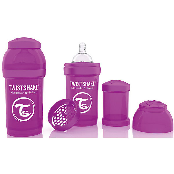 Антиколиковая бутылочка 180 мл., Twistshake, фиолетовый