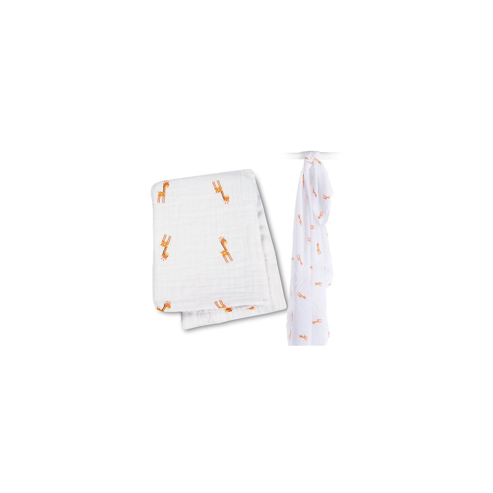 Муслиновая пелёнка My Giraffe 120х120, Lulujo Муслиновая пелёнка My Giraffe 120х120, LulujoВсе для пеленания<br>Муслиновая пелёнка My Giraffe 120х120, Lulujo, - это двухсторонняя мягкая пеленка большого размера, предназначена как для пеленания, так и покрывала или использования в виде обычных простыней. Приятные оранжевые жирафы на нейтральном белом фоне помогут создать атмосферу уюта в комнате малыша. Хлопковый муслин обеспечит малышу комфорт и тепло, материал отлично пропускает воздух, с этой тканью кожа ребенка дышит.<br>Дополнительная информация:<br><br>- В комплект входит: 1 пеленка<br>- Тип ткани: Муслин<br>- Состав: 100% хлопок <br>- Размер: 120 * 120 см. <br>- Cтирка: машинная, 40 градусов<br><br><br>Муслиновую пелёнку My Giraffe 120х120, Lulujo можно купить в нашем интернет-магазине.<br>Подробнее:<br>• Для детей в возрасте: от 0 лет<br>• Номер товара: 4976068<br>Страна производитель: Турция<br><br>Ширина мм: 100<br>Глубина мм: 55<br>Высота мм: 240<br>Вес г: 160<br>Возраст от месяцев: 0<br>Возраст до месяцев: 36<br>Пол: Унисекс<br>Возраст: Детский<br>SKU: 4976068