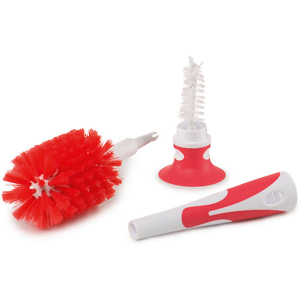 Набор ёршиков для бутылочек и сосок BOTTLE NIPPLE BRUSH, Happy Baby, красный Набор ёршиков для бутылочек и сосок BOTTLE NIPPLE BRUSH, Happy Baby, красныйАксессуары для бутылочек и поильников<br>Набор BOTTLE NIPPLE BRUSH позволит мамам быстро, качественно и безопасно мыть соски и бутылочки. Ручку с антискользящей резиновой накладкой и присоской можно ставить на стол вертикально, благодаря этому ершик не будет касаться поверхности стола и дольше останется чистым. Густая щетина без труда устранит любые загрязнения, в ручке есть место для хранения маленького ершика для сосок. Все детали набора выполнены из высококачественных нетоксичных материалов безопасных для детей. <br><br>Дополнительная информация:<br><br>- Материал: пластик. <br>- Комплектация: большой ершик для бутылочек и поильников, малый ершик для сосок, ручка. <br>- Густая щетина.<br>- Антискользящая ручка. <br>- Присоска на ручке. <br>- Можно мыть в посудомоечной машине (при температуре не выше 60?С).<br><br>Набор ёршиков для бутылочек и сосок BOTTLE NIPPLE BRUSH, Happy Baby (Хеппи Беби), красный, можно купить в нашем магазине.<br><br>Ширина мм: 70<br>Глубина мм: 130<br>Высота мм: 245<br>Вес г: 106<br>Возраст от месяцев: 0<br>Возраст до месяцев: 36<br>Пол: Унисекс<br>Возраст: Детский<br>SKU: 4978394