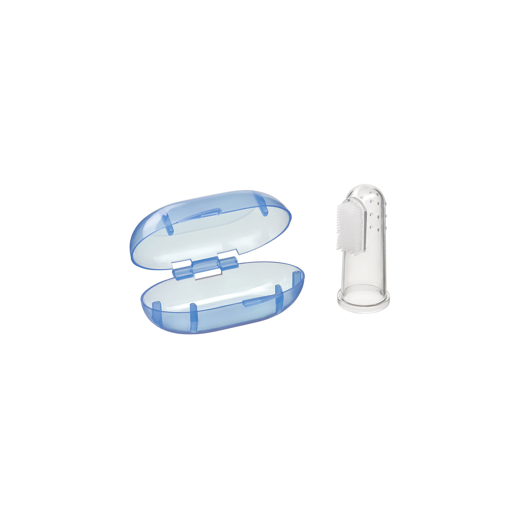Зубная щетка на палец с футляромFINGER SILICONE, Happy Baby Зубная щетка на палец с футляромFINGER SILICONE, Happy BabyЗубная щетка на палец FINGER SILICONE от Happy Baby - идеальный вариант для гигиены полости рта малышей. Мягкие силиконовые ворсинки аккуратно убирают загрязнения и не травмируют нежные десны крохи. Щетка упакована в удобный футляр, который препятствует ее загрязнению, выполнена из высококачественных экологичных материалов безопасных для детей. <br><br>Дополнительная информация:<br><br>- Материал: силикон, пластик.<br>- Удобный футляр.<br>- Не содержит Бисфенол А.<br><br>Зубную щетку на палец с футляромFINGER SILICONE, Happy Baby (Хеппи Беби), можно купить в нашем магазине.<br><br>Ширина мм: 30<br>Глубина мм: 90<br>Высота мм: 140<br>Вес г: 17<br>Возраст от месяцев: 6<br>Возраст до месяцев: 36<br>Пол: Унисекс<br>Возраст: Детский<br>SKU: 4978404
