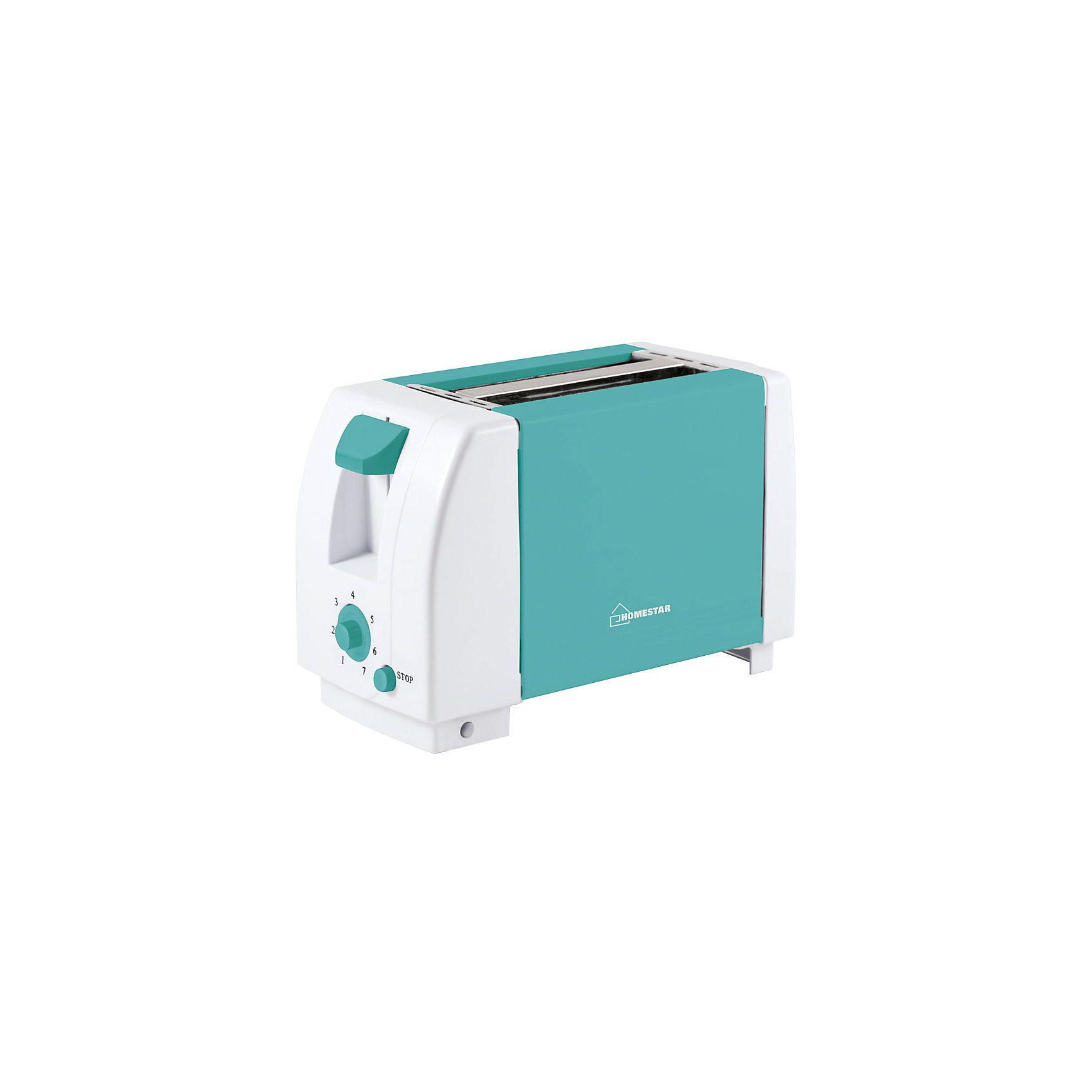 Тостер HS-2002 750Вт, HomeStar, бирюзовый Тостер HS-2002 750Вт, HomeStar, бирюзовыйБытовая техника для кухни<br>Приготовить хрустящие тосты помогает функциональный тостер HomeStar. 7 степеней прожарки хлеба дают возможность выбрать подходящий режим: с более поджаренной корочкой или только слегка подрумяненной. После приготовления тостов, они автоматически поднимутся наверх. На тостере имеется кнопка отмены выбранного режима. Тостер оснащен двумя широкими слотами для хлеба. Имеется специальный поддон для крошек. <br><br>Дополнительная информация:<br><br>Размеры тостера: 27,5х12,3х17,3 см<br><br>Мощность 750 Вт<br>Напряжение: 230В, 50 Гц<br><br>Тостер HS-2002 750Вт, HomeStar, бирюзовый можно купить в нашем интернет-магазине.<br><br>Ширина мм: 280<br>Глубина мм: 120<br>Высота мм: 170<br>Вес г: 1003<br>Возраст от месяцев: 216<br>Возраст до месяцев: 1080<br>Пол: Унисекс<br>Возраст: Детский<br>SKU: 4989892