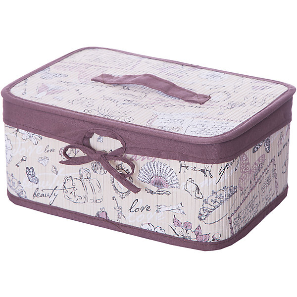 Корзина стеллажная с крышкой, 32*23*14 см, ROMANTIC, Valiant Корзина стеллажная с крышкой, 32*23*14 см, ROMANTIC, ValiantОрганайзеры для одежды<br>Корзина стеллажная с крышкой, 32*23*14 см, ROMANTIC, Valiant (Валиант) – это идеальное решение для хранения белья и мелких вещей.<br>Стеллажная складная корзина с крышкой ROMANTIC от Valiant (Валиант) изготовлена из обработанного натурального бамбука и текстиля, хорошо держит форму благодаря металлическому каркасу. Изделие оформлено оригинальным нежным, изящным рисунком, который гармонично смотрится в женском гардеробе. Корзина очень удобна и практична. Она идеально подойдет для хранения мелких вещей, легкая крышка позволяет скрыть содержимое корзины. Каркасная конструкция обеспечивает легкость складывания и раскладывания. Внутренний чехол можно стирать в машинке при температуре 40°С. Натуральные материалы делают корзину экологичным и безопасным аксессуаром для дома. Система хранения ROMANTIC от Valiant (Валиант) создаст трогательную атмосферу романтического настроения в женском гардеробе.<br><br>Дополнительная информация:<br><br>- Размер: 32х23х14 см.<br>- Материал: бамбук, текстиль, металл<br>- Цвет: пепельно-розовый, сиреневый<br><br>Корзину стеллажную с крышкой, 32*23*14 см, ROMANTIC, Valiant (Валиант) можно купить в нашем интернет-магазине.<br><br>Ширина мм: 260<br>Глубина мм: 35<br>Высота мм: 400<br>Вес г: 615<br>Возраст от месяцев: 36<br>Возраст до месяцев: 1080<br>Пол: Унисекс<br>Возраст: Детский<br>SKU: 4993456