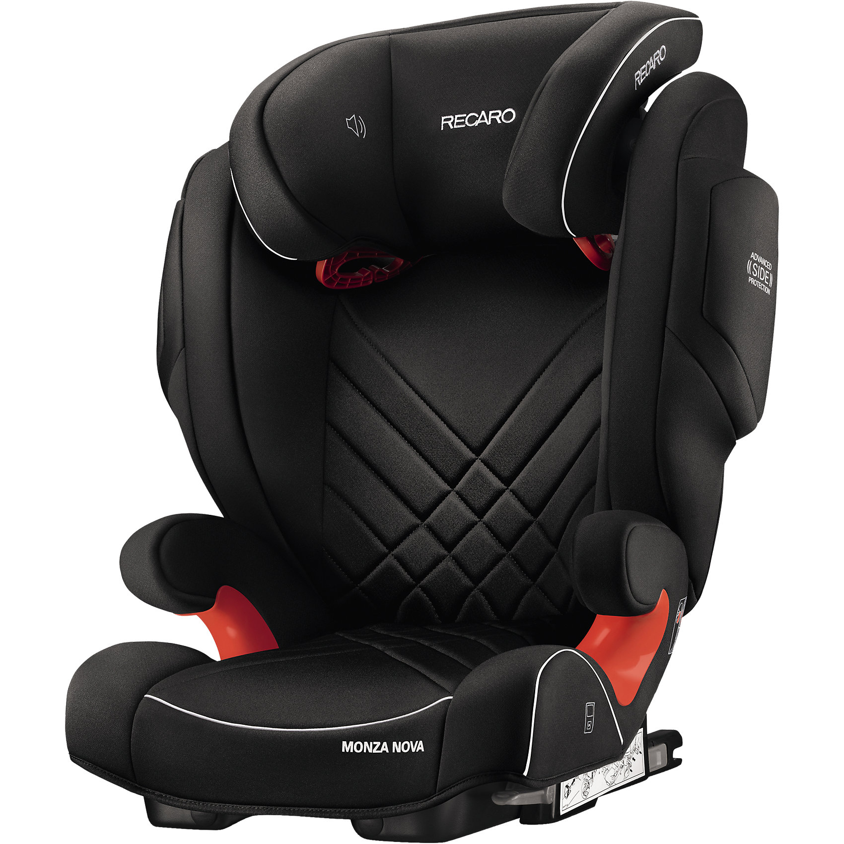 Автокресло RECARO Monza Nova 2 SF, 15-36 кг, perfomance black Автокресло RECARO Monza Nova 2 SF, 15-36 кг, perfomance blackГруппа 2-3 (От 15 до 36 кг)<br>Автокресло Recaro Monza Nova 2 SF:<br><br>Характеристики:<br><br>• группа: 2-3;<br>• вес ребенка: 15-36 кг;<br>• возраст ребенка: от 3 до 12 лет;<br>• способ установки: по ходу движения;<br>• способ крепления: система Isofix;<br>• материал: пластик, полиэстер;<br>• размер автокресла: 74х48х62 см;<br>• вес автокресла: 6,7 кг;<br>• вес в упаковке: 8 кг.<br><br>Особенности автокресла Monza Nova 2 SF: <br><br>• регулируемая глубина подголовника, <br>• регулируемая высота подголовника – 11 положений, <br>• усиленная боковая защита, <br>• интегрированные динамики: воспроизведения колыбельных, звуков природы, аудиосказок,<br>• провод для подключения плеера к динамикам в комплекте,<br>• сетчатый кармашек для MP3-плеера.<br><br>Автокресло Monza Nova 2 SF устанавливается на заднем сидении автомобиля с помощью системы Изофикс. Выдвижные крепления кресла совмещаются с системой Изофикс в автомобиле. Обивка автокресла выполнена из дышащего материала, который не впитывает посторонние запахи. Автокресло оснащено вентиляционными отверстиями для циркуляции воздуха и регуляции теплообмена. <br><br>Комплектация: <br><br>• автокресло Monza Nova 2 SF группы II/III;<br>• стерео динамики, встроенные в подголовник;<br>• провод для подключения воспроизводящего устройства к динамикам.<br><br>Автокресло Monza Nova 2 SF, 15-36 кг, Recaro, perfomance black можно купить в нашем магазине.<br><br>Ширина мм: 720<br>Глубина мм: 540<br>Высота мм: 460<br>Вес г: 7640<br>Цвет: черный<br>Возраст от месяцев: 36<br>Возраст до месяцев: 144<br>Пол: Унисекс<br>Возраст: Детский<br>SKU: 4999092
