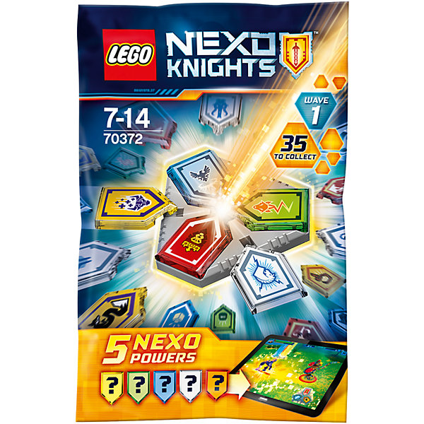 LEGO NEXO KNIGHTS 70372: Комбо NEXO Силы - 1 полугодие LEGO NEXO KNIGHTS 70372: Комбо NEXO Силы - 1 полугодиеПластмассовые конструкторы<br>LEGO NEXO KNIGHTS 70372: Комбо NEXO Силы - 1 полугодие<br><br>Характеристики:<br><br>- в набор входит: 5 защитных сил, щит, красочная инструкция<br>- состав: пластик<br>- количество деталей: 10<br>- высота доспеха: 9 см.<br>- для детей в возрасте: от 7 до 14 лет<br>- Страна производитель: Дания/Китай/Чехия<br><br>Легендарный конструктор LEGO (ЛЕГО) представляет серию «NEXO KNIGHTS» (Нэксо Найтс) по сюжету одноименного мультсериала. Серия понравится любителям средневековья благодаря рыцарям, принцессам, монстрам и ужасным злодеям. Первая волна из тридцати пяти Нексо сил 2017 года уже здесь! Всего существует больше трехсот различных сил, которые помогут рыцарям в битве. Силы нужны для использования в приложении LEGO NEXO KNIGHTS МЕРЛОК 2.0 и прохождения игры про новые приключения рыцарей. На этот раз им противостоят каменные монстры с Монстроксом во главе. Можно сканировать силы в приложение по одной, а можно скомбинировать три силы с помощью щита на свое усмотрение и получить уникальную силу. Цвет Нексо силы соответствует рыцарям по цвету доспеха, в каждом пакетике по одной Нексо силе на каждого из рыцарей. Собрав шесть щитов можно собрать шар с силами. Какие силы попадутся в этом пакетике-сюрпризе не известно, остается только открыть его! Помогай рыцарям бороться с каменными монстрами с помощью прогресса и невероятной Нексо силы!<br><br>Детали LEGO NEXO KNIGHTS 70372: Комбо NEXO Силы - 1 полугодие можно купить в нашем интернет-магазине.<br><br>Ширина мм: 90<br>Глубина мм: 10<br>Высота мм: 140<br>Вес г: 17<br>Возраст от месяцев: 84<br>Возраст до месяцев: 168<br>Пол: Мужской<br>Возраст: Детский<br>SKU: 5002412