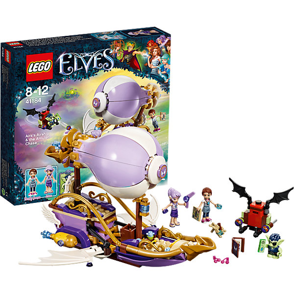LEGO Elves 41184: Погоня за амулетом LEGO Elves 41184: Погоня за амулетомПластмассовые конструкторы<br>LEGO Elves 41314: Погоня за амулетом<br><br>Характеристики:<br><br>- в набор входит: детали летательного корабля, летательного аппарата, 3 фигурки, аксессуары, инструкция по сборке<br>- фигурки набора: Эмили Джонс, эльф Эйра, гоблин Дюклин<br>- состав: пластик<br>- количество деталей: 343<br>- для детей в возрасте: от 8 до 12 лет<br>- Страна производитель: Дания/Китай/Чехия<br><br>Легендарный конструктор LEGO (ЛЕГО) представляет серию «Elves» (Эльфы) – магическую вселенную, наполненную приключениями! <br><br>Дети должны помочь эльфам найти четыре волшебных ключа, чтобы вернуть Эмили Джонс домой. Легендарный летающий корабль Эйры впечатляет своим отличным воплощением в этой серии. Насыщенные лиловые и фиолетовые оттенки прекрасно сочетаются с золотыми деталями декораций. Корабль трансформируется в режим быстрого полета, после того, как гоблин похищает амулет у Эмили. Эйра использует магию ветра и они пускаются в погоню. <br><br>Фигурки качественно прорисованы, могут поворачивать головой, руками, торсом и принимать сидячее положение. Красивые рельефные волосы собраны в прически, детали одежды оснащены выступающими складками по краям ткани и добавляют фигуркам реалистичности. Небольшой гоблин может двигать руками, поворачивать головой, держать предметы в руках, его причёска тоже детализирована. Летательный аппарат гоблина имеет багажное отделение хранения награбленного. Помоги девочкам вернуть амулет, и прими участие в эпичной погоне за амулетом! Детали набора отлично сочетаются в другими наборами серии LEGO Elves. <br><br>Играя с конструктором ребенок развивает моторику рук, воображение и логическое мышление, научится собирать по инструкции и создавать свои модели. Придумывайте новые истории любимых героев с набором LEGO «Elves»!<br><br>Конструктор LEGO Elves 41314: Погоня за амулетом можно купить в нашем интернет-магазине.<br><br>Ширина мм: 281<br>Глубина мм: 261<br>Высота мм: 63<br>Вес г: 504<br>Возраст от месяцев: 96<br>Возраст до месяцев: 144<br>Пол: Женский<br>Возраст: Детский<br>SKU: 5002477