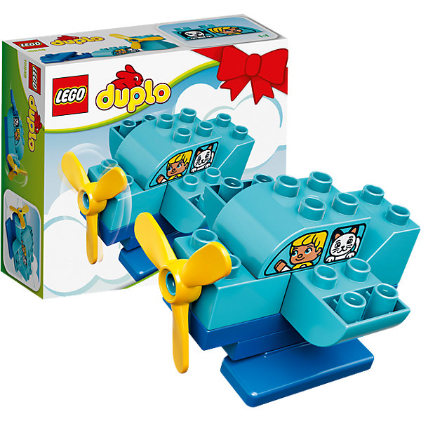 LEGO DUPLO 10849: Мой первый самолёт LEGO DUPLO 10849: Мой первый самолётПластмассовые конструкторы<br>LEGO DUPLO 10849: Мой первый самолёт<br><br>Характеристики:<br><br>- в набор входит: детали самолета, инструкция<br>- состав: пластик<br>- количество деталей: 10<br>- для детей в возрасте: от 1,5 до 3 лет<br>- Страна производитель: Дания/Китай/Чехия/<br><br>Легендарный конструктор LEGO (ЛЕГО) представляет серию «DUPLO» (Д?пло) для самых маленьких. Крупные детали безопасны для малышей, а интересная тематика, возможность фантазировать, собирать из конструктора свои фигуры и играть в него приведут кроху в восторг! В этом небольшойм наборе представлен самолет с ребенком и кошечкой. Набор подойдет как первый конструктор малыша, так как изготовлен из качественного пластика и отлично детализирован. Пропеллер самолета крутится, что делает конструктор еще более интересным. Играя с этим конструктором ребенок сможет развить внимание, память, моторику ручек, а также творческие способности. <br><br>Конструктор LEGO DUPLO 10849: Мой первый самолёт можно купить в нашем интернет-магазине.<br><br>Ширина мм: 159<br>Глубина мм: 139<br>Высота мм: 63<br>Вес г: 124<br>Возраст от месяцев: 12<br>Возраст до месяцев: 36<br>Пол: Мужской<br>Возраст: Детский<br>SKU: 5002514