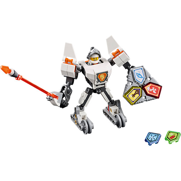 LEGO NEXO KNIGHTS 70366: Боевые доспехи Ланса LEGO NEXO KNIGHTS 70366: Боевые доспехи ЛансаПластмассовые конструкторы<br>LEGO NEXO KNIGHTS 70366: Боевые доспехи Ланса<br><br>Характеристики:<br><br>- в набор входит: доспехи, фигурка, 5 защитных сил, красочная инструкция<br>- состав: пластик<br>- количество деталей: 83<br>- размер коробки: 20 * 5,5 * 19 см.<br>- высота доспеха: 9 см.<br>- для детей в возрасте: от 7 до 14 лет<br>- Страна производитель: Дания/Китай/Чехия<br><br>Легендарный конструктор LEGO (ЛЕГО) представляет серию «NEXO KNIGHTS» (Нэксо Найтс) по сюжету одноименного мультсериала. Серия понравится любителям средневековья благодаря рыцарям, принцессам, монстрам и ужасным злодеям. Рыцарь Ланс получает свои новые боевые доспехи. Прекрасное сочетание темно-серого, белого и оранжевого цветов отлично ему подходят. Доспех на шарнирах и позволяет рыцарю свободно двигать руками и ногами в плечах, локтях, коленях, бедрах и торсе. Прочный щит содержит сразу три силы, а надежное и яркое копье станет отличным помощников в битве.Изображенный на груди герб Ланса является особенностью доспеха, так как ранее он не изображался. Фигурка Ланса входит в комплект и отлично детализирована. Съемный шлем выглядит очень правдоподобно. К доспеху можно прикрепить детали от турнирной машины Ланса от LEGO NEXO KNIGHTS. Помогай рыцарям бороться с каменными монстрами с помощью прогресса и невероятной Нексо силы!<br><br>Конструктор LEGO NEXO KNIGHTS 70366: Боевые доспехи Ланса можно купить в нашем интернет-магазине.<br><br>Ширина мм: 209<br>Глубина мм: 185<br>Высота мм: 50<br>Вес г: 121<br>Возраст от месяцев: 84<br>Возраст до месяцев: 168<br>Пол: Мужской<br>Возраст: Детский<br>SKU: 5002548