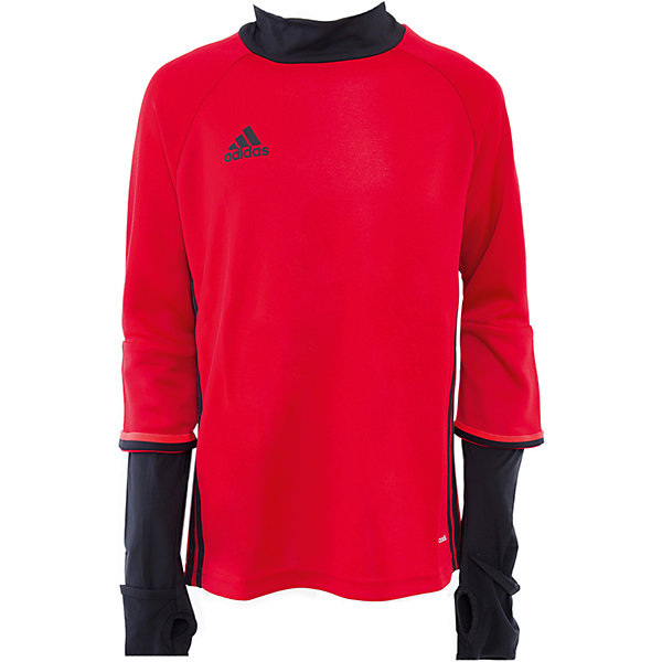 Джемпер Condivo 16 adidas Джемпер Condivo 16 adidasСпортивная форма<br>Джемпер Аdidas (Адидас).<br><br>Характеристики:<br><br>• Цвет: темно-красный, черный.<br>• Состав: 100% полиэстер (плотный трикотаж), нижняя часть рукавов и перчатки: 80% полиэстер / 20% эластан (тонкий трикотаж)<br>• Технология climacool® сохраняет приятные ощущения прохлады и свежести благодаря специальным сетчатым вставкам<br>• Эластичный воротник-стойка, <br>• Плотные рукава-реглан с прилегающей нижней частью<br>• Вшитые перчатки, отверстия для больших пальцев, <br>• Технологичная сетка, функциональная плетеная ткань<br>• Эта модель — часть экологической программы adidas: использованы технологии, сберегающие природные ресурсы, каждая нить имеет значение: переработанный полиэстер сохраняет природные ресурсы и уменьшает отходы производства<br>• Приталенный крой<br><br>Джемпер Adidas (Адидас) – это специальный джемпер для тренировок и спортивных игр на воздухе. Технология climacool® дарит ощущение свежести, даже когда становится жарко, а плотные рукава длиной 3/4 плотно прилегают к телу, сохраняя тепло. Модель выполнена в темно-красном цвете с черными рукавами и воротником. Приталенный крой, эластичный воротник-стойка, вшитые перчатки, отверстия для больших пальцев – все это разработано для комфорта во время игр и тренировок. Настоящие футболисты тренируются круглый год. Теперь ты сможешь тренироваться в любую погоду.<br><br>Джемпер Adidas (Адидас), можно купить в нашем интернет – магазине.<br><br>Ширина мм: 190<br>Глубина мм: 74<br>Высота мм: 229<br>Вес г: 236<br>Цвет: черный<br>Возраст от месяцев: 84<br>Возраст до месяцев: 96<br>Пол: Мужской<br>Возраст: Детский<br>Размер: 128,164,152,140<br>SKU: 5003580