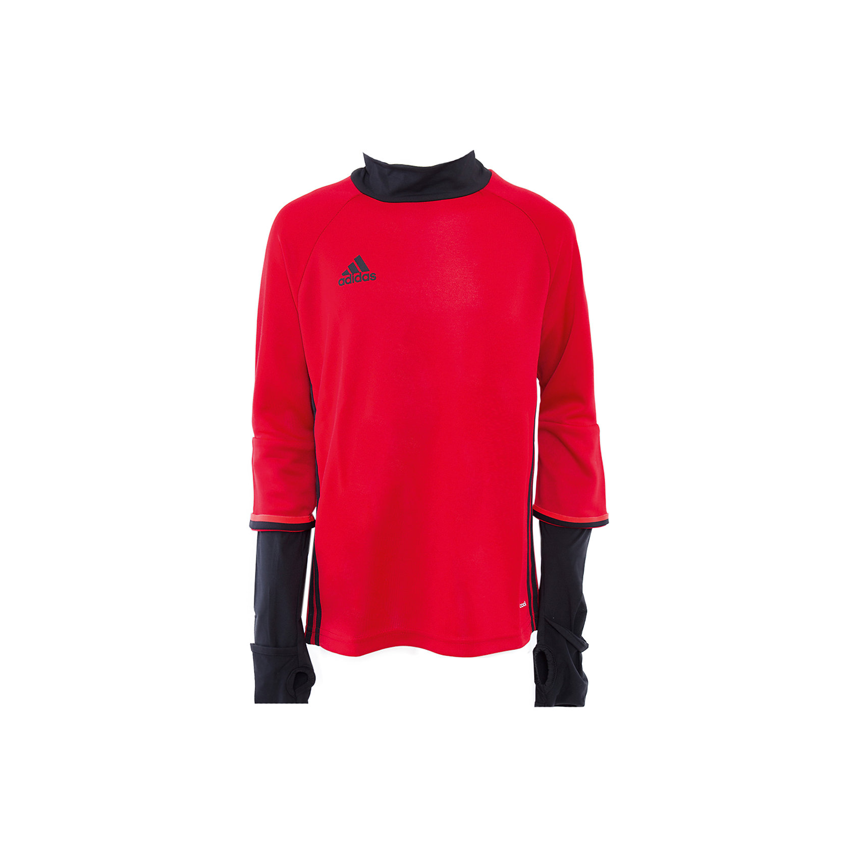 Джемпер Condivo 16 adidas Джемпер Condivo 16 adidasСпортивная форма<br>Джемпер Аdidas (Адидас).<br><br>Характеристики:<br><br>• Цвет: темно-красный, черный.<br>• Состав: 100% полиэстер (плотный трикотаж), нижняя часть рукавов и перчатки: 80% полиэстер / 20% эластан (тонкий трикотаж)<br>• Технология climacool® сохраняет приятные ощущения прохлады и свежести благодаря специальным сетчатым вставкам<br>• Эластичный воротник-стойка, <br>• Плотные рукава-реглан с прилегающей нижней частью<br>• Вшитые перчатки, отверстия для больших пальцев, <br>• Технологичная сетка, функциональная плетеная ткань<br>• Эта модель — часть экологической программы adidas: использованы технологии, сберегающие природные ресурсы, каждая нить имеет значение: переработанный полиэстер сохраняет природные ресурсы и уменьшает отходы производства<br>• Приталенный крой<br><br>Джемпер Adidas (Адидас) – это специальный джемпер для тренировок и спортивных игр на воздухе. Технология climacool® дарит ощущение свежести, даже когда становится жарко, а плотные рукава длиной 3/4 плотно прилегают к телу, сохраняя тепло. Модель выполнена в темно-красном цвете с черными рукавами и воротником. Приталенный крой, эластичный воротник-стойка, вшитые перчатки, отверстия для больших пальцев – все это разработано для комфорта во время игр и тренировок. Настоящие футболисты тренируются круглый год. Теперь ты сможешь тренироваться в любую погоду.<br><br>Джемпер Adidas (Адидас), можно купить в нашем интернет – магазине.<br><br>Ширина мм: 190<br>Глубина мм: 74<br>Высота мм: 229<br>Вес г: 236<br>Цвет: черный<br>Возраст от месяцев: 156<br>Возраст до месяцев: 168<br>Пол: Мужской<br>Возраст: Детский<br>Размер: 164,128,140,152<br>SKU: 5003580