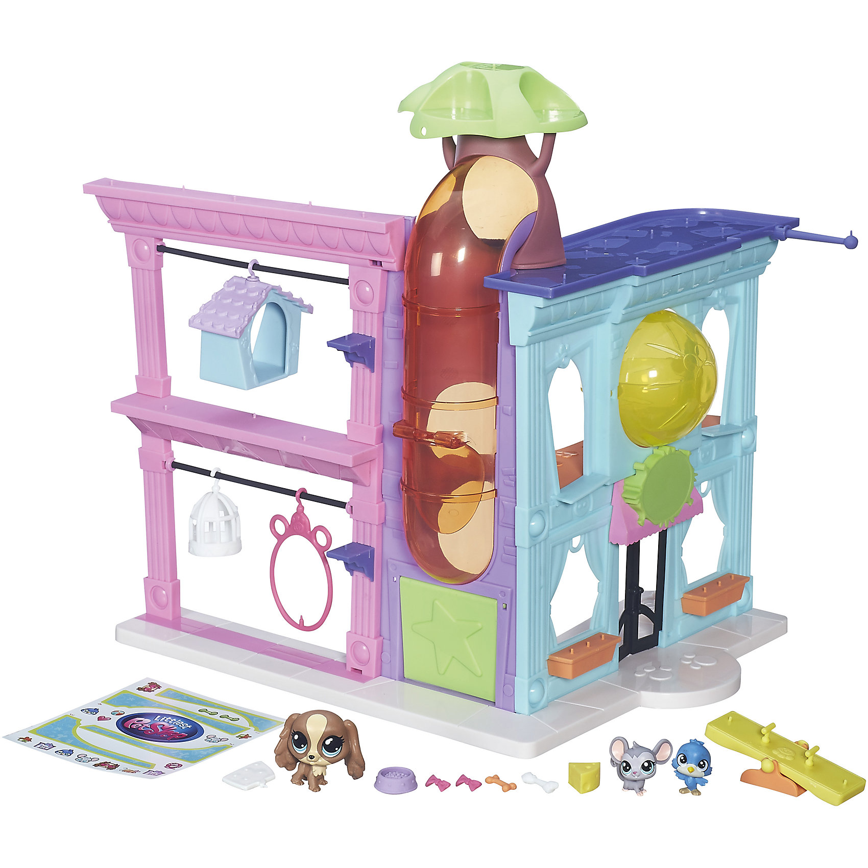Игровой набор Зоомагазин, Little Pet Shop Игровой набор Зоомагазин, Little Pet ShopИгрушки<br>Игровой набор Зоомагазин, Little Pet Shop<br><br>Характеристики:<br><br>• Возраст: от 3 лет<br>• Материал: пластик<br>• В наборе: детали для сборки зоомагазина, 3 фигурки, бабл, аксессуары, стикеры<br><br>Зоомагазин с героями любимого мультсериала «Маленький зоомагазинчик». Набор состоит из целого зоомагазина, сделанного по мотивам хорошо-известного из мультсериала. Ребенок сможет расставить мебель, украсить ее и даже создать собственный дизайн магазина с животными. Маленькие герои из комплекта будут владельцами или посетителями по желанию малыша. Набор изготовлен из качественного и безопасного материала.<br><br>Игровой набор Зоомагазин, Little Pet Shop можно купить в нашем интернет-магазине.<br><br>Ширина мм: 76<br>Глубина мм: 432<br>Высота мм: 327<br>Вес г: 1289<br>Возраст от месяцев: 48<br>Возраст до месяцев: 144<br>Пол: Женский<br>Возраст: Детский<br>SKU: 5004431