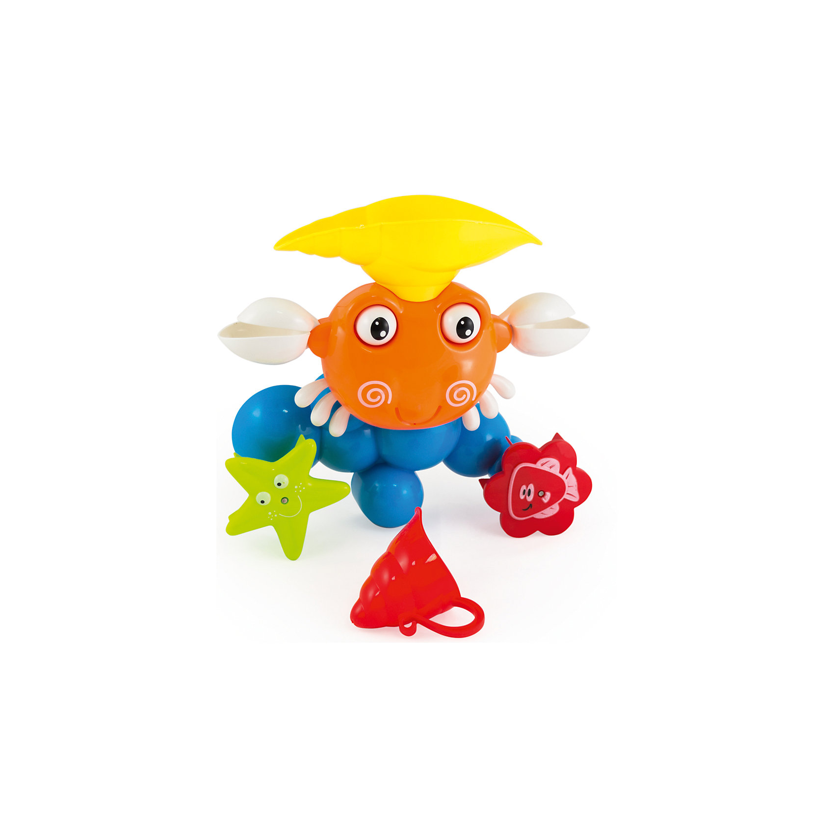 Игрушка для ванны Краб, PicnMix Игрушка для ванны Краб, PicnMixИгровые наборы<br>Краб от PicnMix- яркая развивающая игрушка для ванны. Возьмите черпачок в виде ракушки, наберите в него воды и вылейте на голову краба. Все подвижные элементы игрушки тут же начнут крутиться, чем вызовут восторг у малыша. Краб поможет развить мелкую моторику и понимание причинно-следственных связей. С игрушкой Краб купаться будет очень весело и интересно!<br><br>Дополнительная информация:<br>Батарейки не требуются<br>Материал: пластик<br><br>Игрушку для ванны Краб от PicnMix можно купить в нашем интернет-магазине.<br><br>Ширина мм: 330<br>Глубина мм: 100<br>Высота мм: 340<br>Вес г: 622<br>Возраст от месяцев: 18<br>Возраст до месяцев: 60<br>Пол: Унисекс<br>Возраст: Детский<br>SKU: 5008806