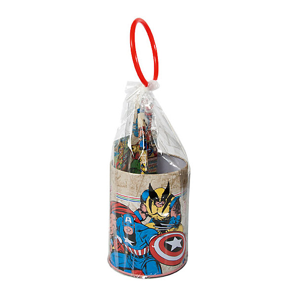 Канцелярский набор, детский, MARVEL COMICS, 6 предметов Канцелярский набор, детский, MARVEL COMICS, 6 предметовШкольные аксессуары<br>Канцелярский набор, детский, MARVEL COMICS, 6 предметов<br><br>Характеристики:<br><br>- в набор входит: подставка, карандаш, точилка, ластик, линейка 15 см, блокнот<br>- состав: пластик, металл<br>- для детей в возрасте: от 5 до 12 лет<br>- страна производитель: Китай<br><br>Набор канцелярских принадлежностей для любителей комиксов, мультфильмов и фильмов MARVEL (Марвел) произведен немецкой компанией Silwerhof (Сильверхоф) и принесет много радости на рабочем столе. Отважный капитан Америка и Росомаха готовы защищать и бороться за справедливость вместе с ребенком. В набор входит металлический стакан-подставка для канцелярских принадлежностей, чернографитный карандаш, ластик, точилка, пластиковая линейка 15 см и небольшой блокнот для записей. Набор позволит экономить место на столе и учитывать все необходимое для успешных занятий или творчества. <br><br>Канцелярский набор, детский, MARVEL COMICS, 6 предметов можно купить в нашем интернет-магазине.<br><br>Ширина мм: 255<br>Глубина мм: 75<br>Высота мм: 75<br>Вес г: 135<br>Возраст от месяцев: 36<br>Возраст до месяцев: 144<br>Пол: Унисекс<br>Возраст: Детский<br>SKU: 5020560
