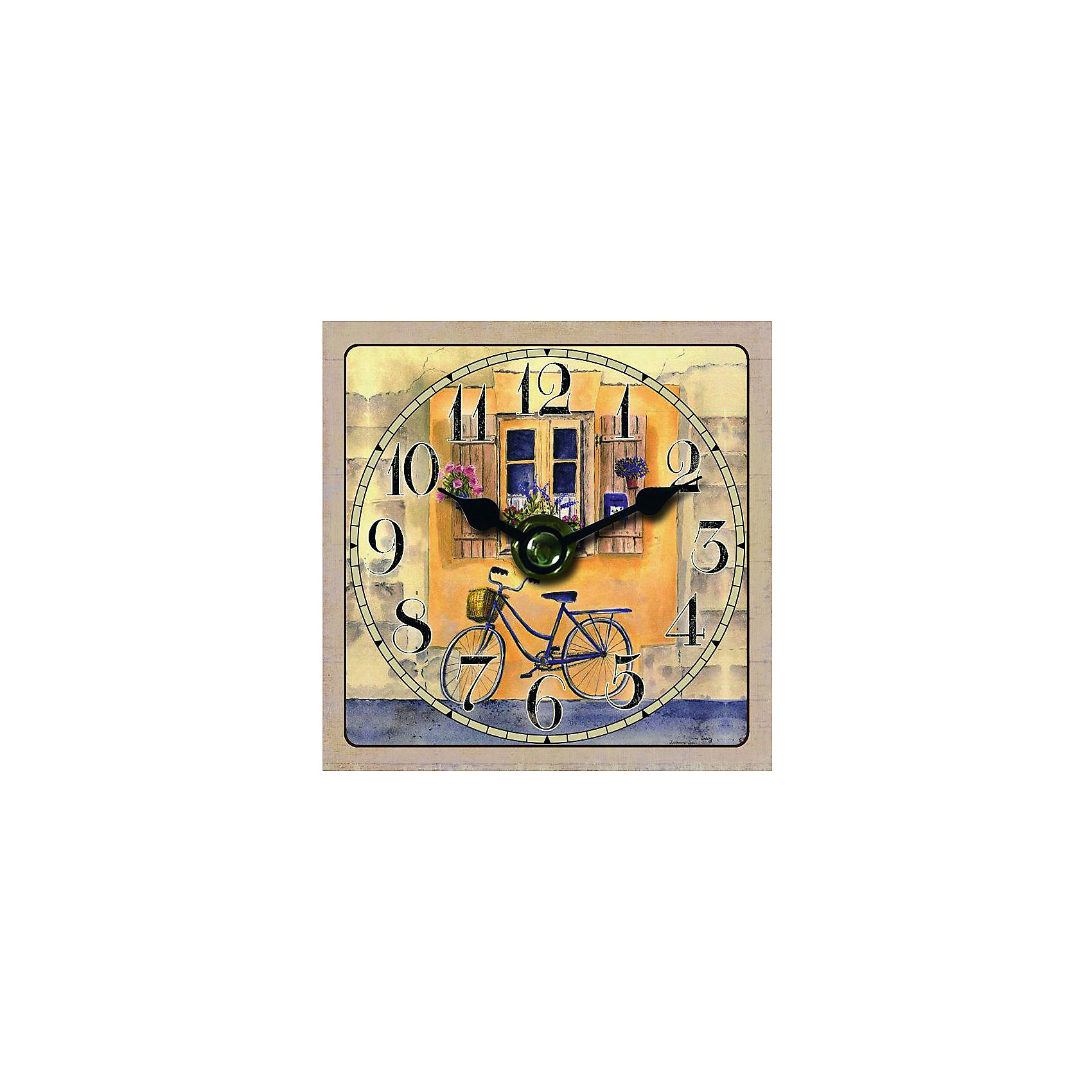 Часы настольные Велосипед, Magic Home Часы настольные Велосипед, Magic HomeПредметы интерьера<br>Настольные часы с открытым циферблатом устанавливаются на плоской поверхности стола, полки или прикроватной тумбочки. Ход стрелок плавный, часы кварцевые, без боя, с циферблатом, часовой механизм находится на задней стенке часов. Корпус часов Magic Home – мдф-основа с рисунком «Велосипед». <br><br>Дополнительная информация:<br><br>Для работы часов требуется 1 батарейка типа АА (приобретается отдельно).<br><br>Размер: 10х10 см<br><br>Материал: МДФ - древесноволокнистая плита средней плотности, изготовленная из древесных опилок мелкой фракции.<br><br>Часы настольные Велосипед, Magic Home можно купить в нашем интернет-магазине.<br><br>Ширина мм: 210<br>Глубина мм: 150<br>Высота мм: 40<br>Вес г: 177<br>Возраст от месяцев: 216<br>Возраст до месяцев: 1200<br>Пол: Унисекс<br>Возраст: Детский<br>SKU: 5030489
